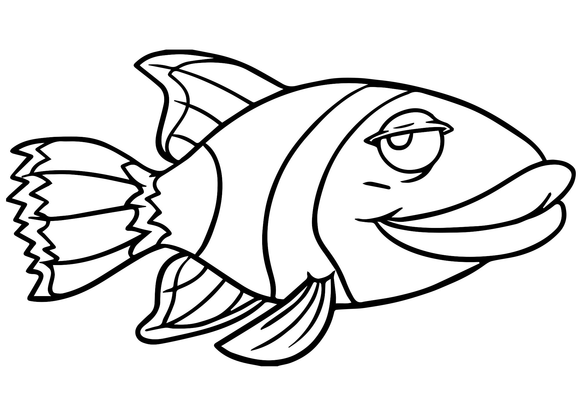 Знаменитая рыба раскраска для детей