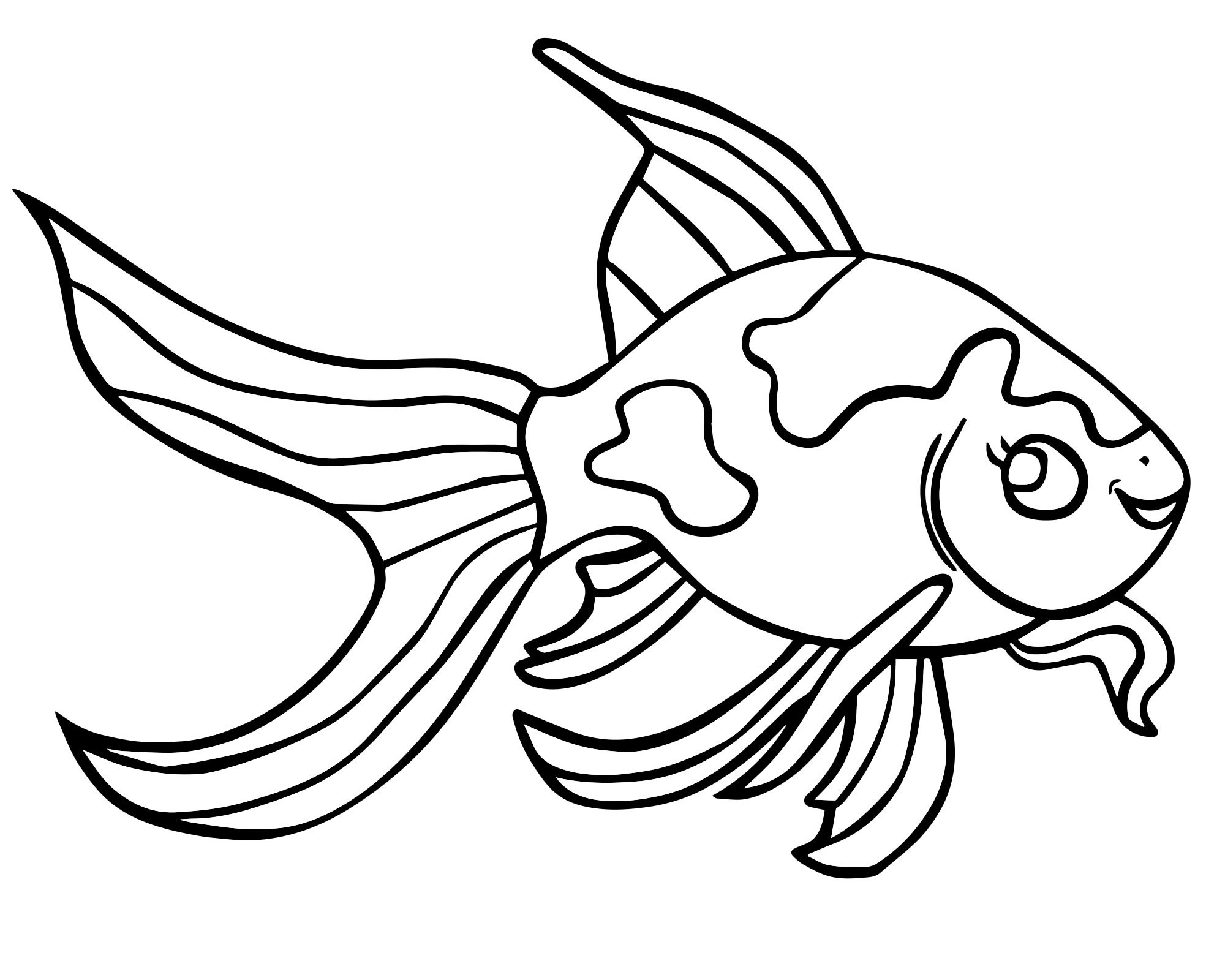 Рыбка Гуппи раскраска для детей