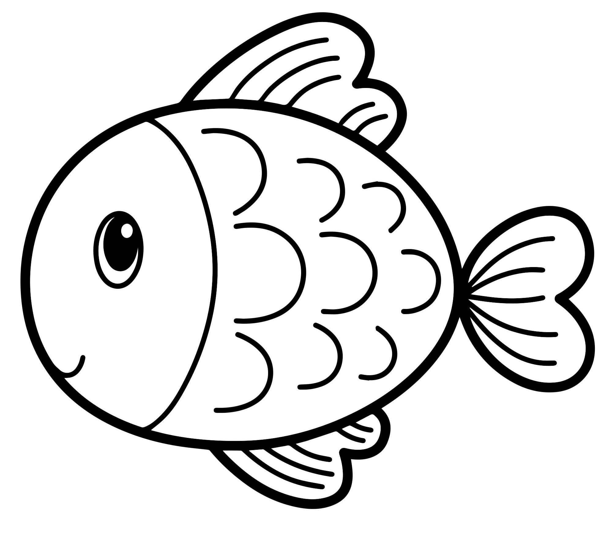 Рыбки Раскраска