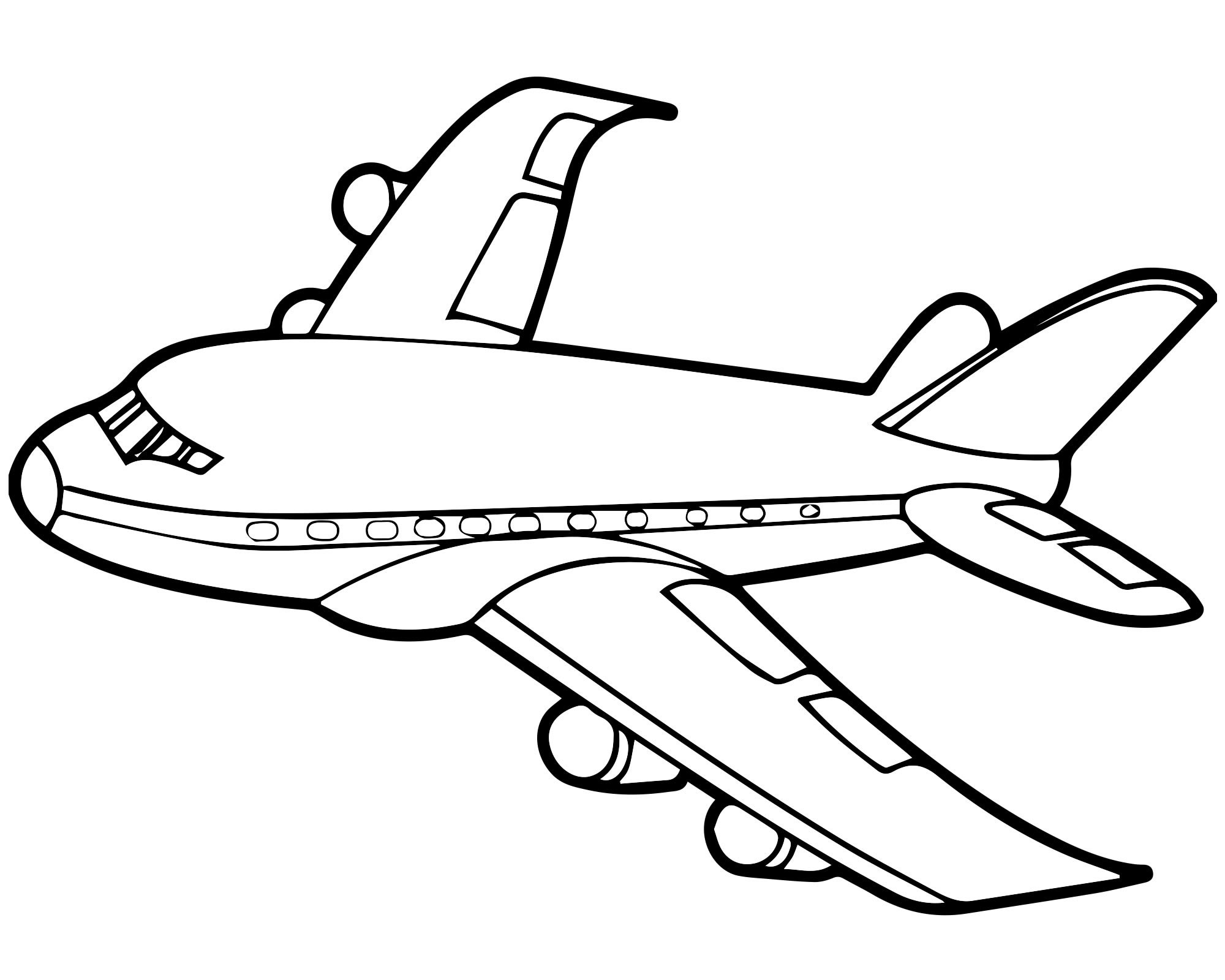 рисунок самолета для детей - 1335037