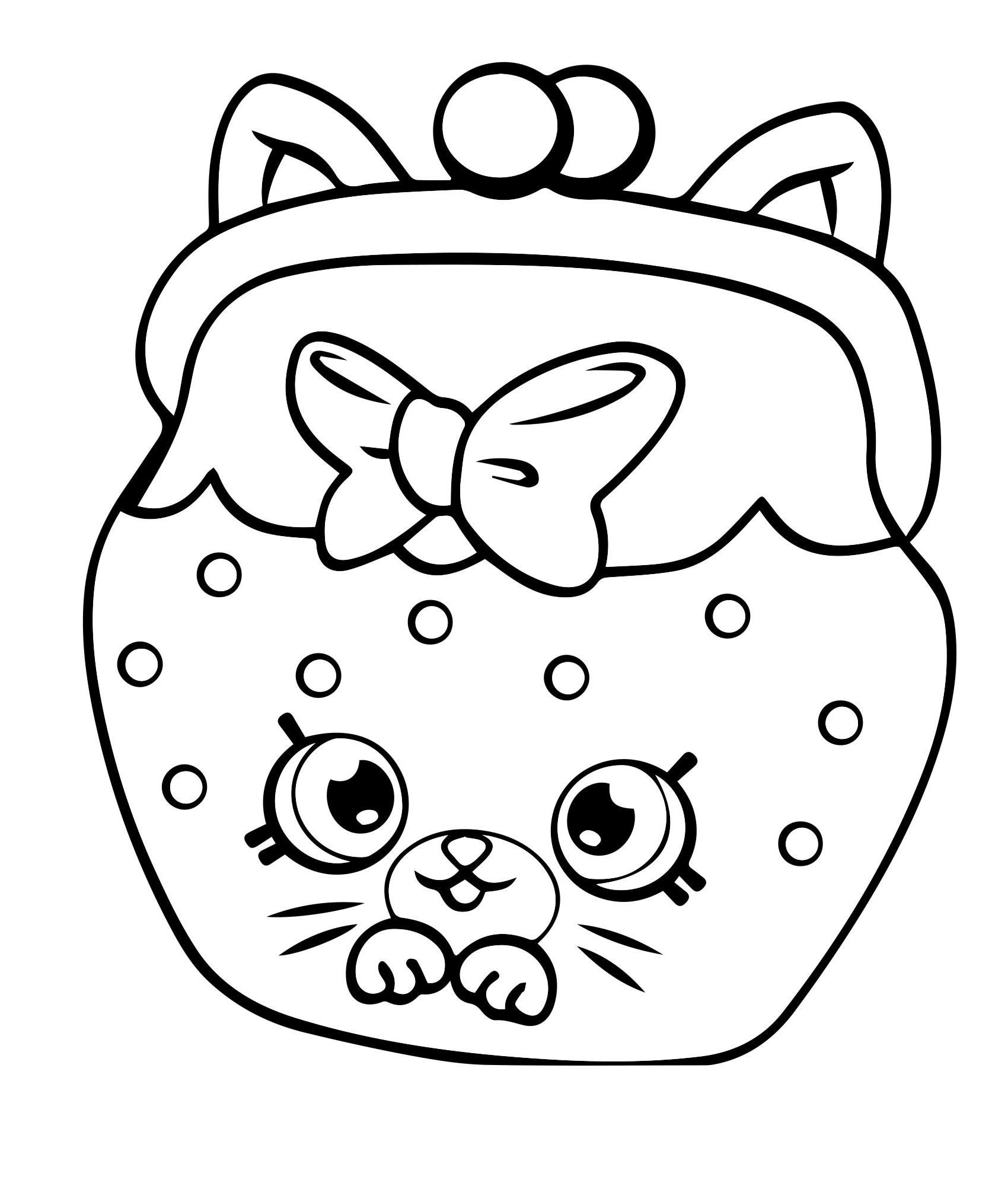 Котик шопкинс раскраска для детей