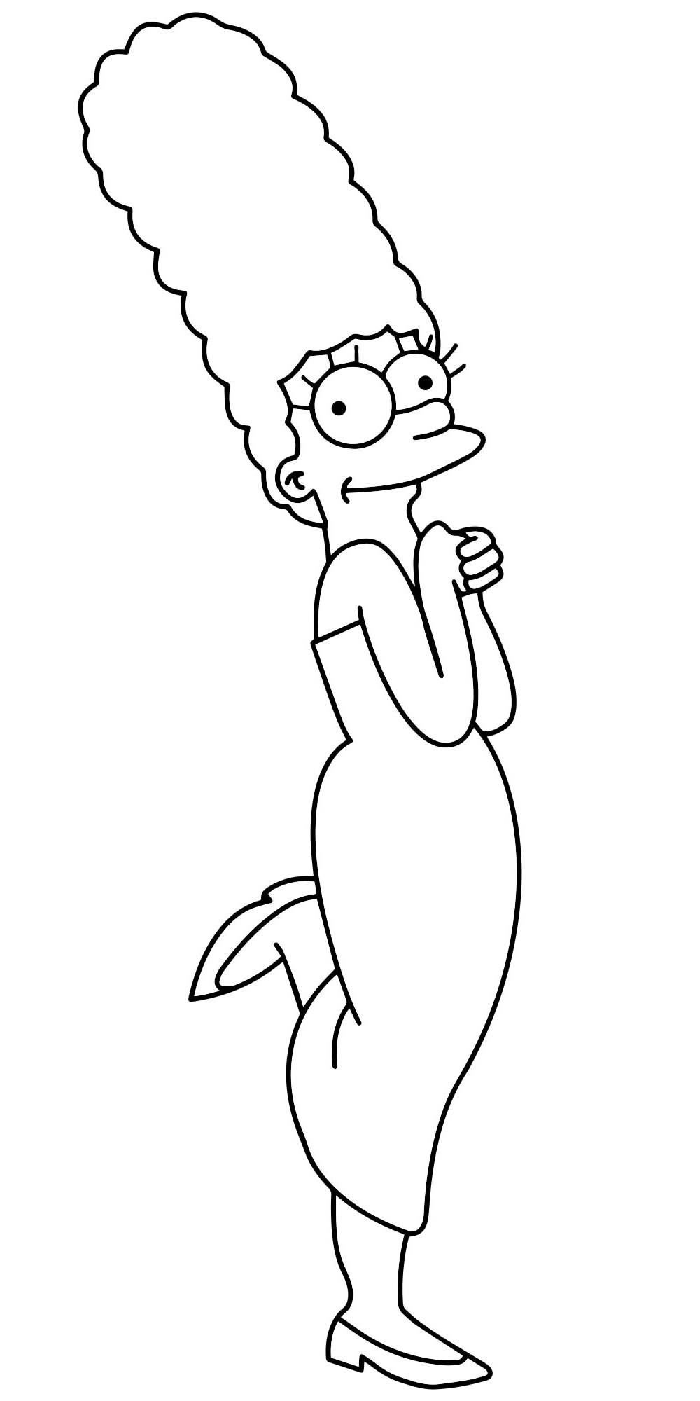Мардж Симпсон раскраска для детей