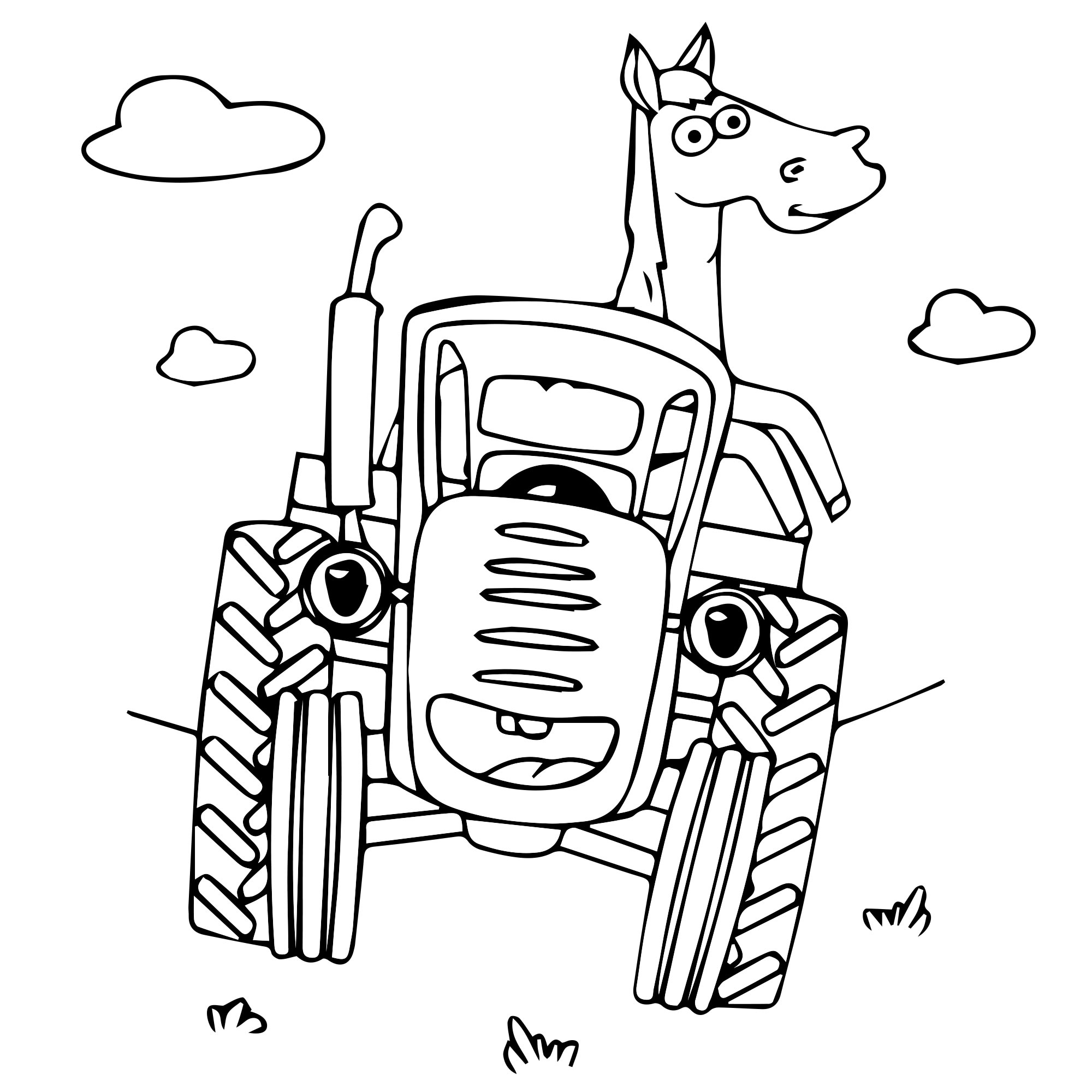 Детский рисунок трактор