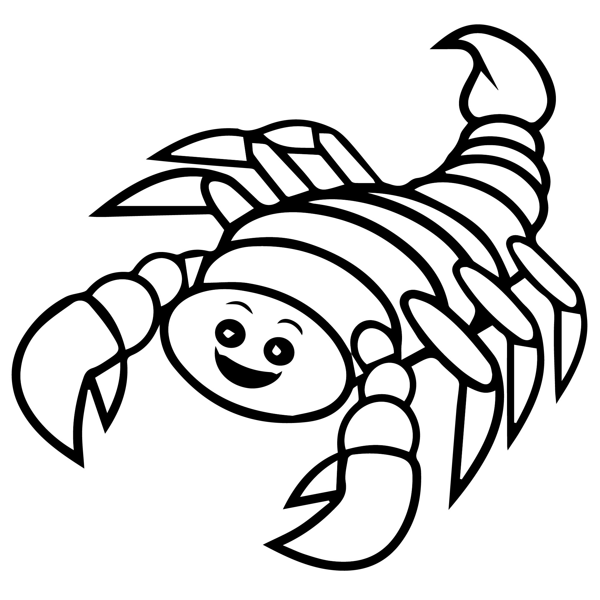 Маленький скорпион раскраска для детей