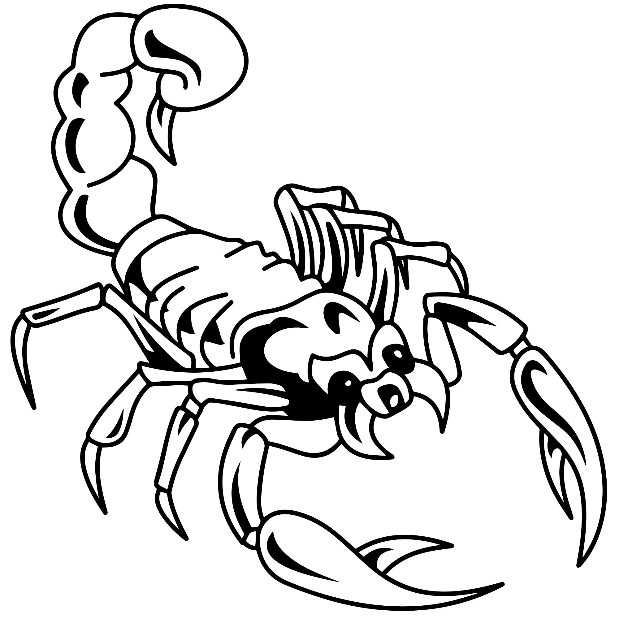 Скорпион на охоте раскраска для детей