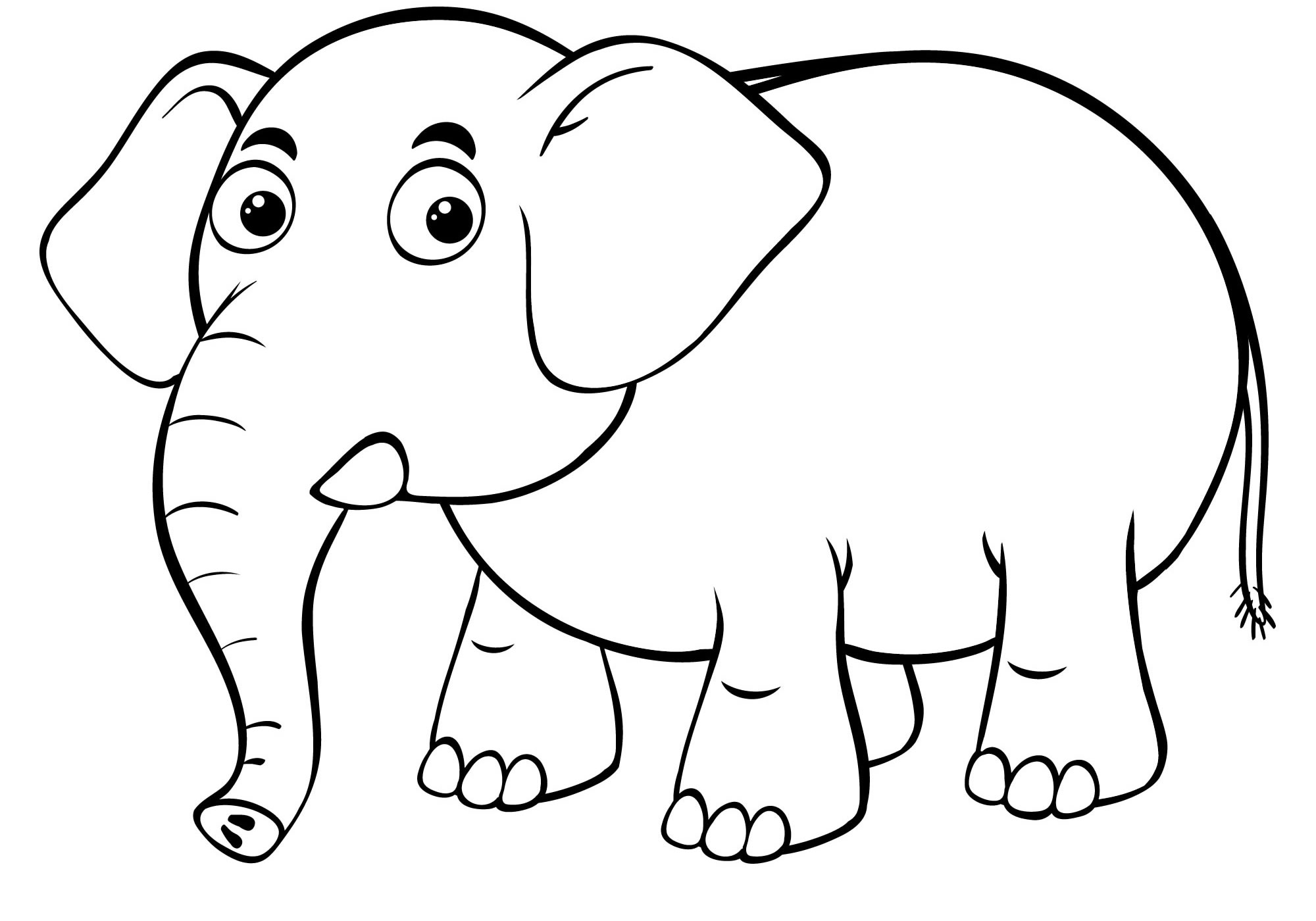 Слонёнок раскраска для детей