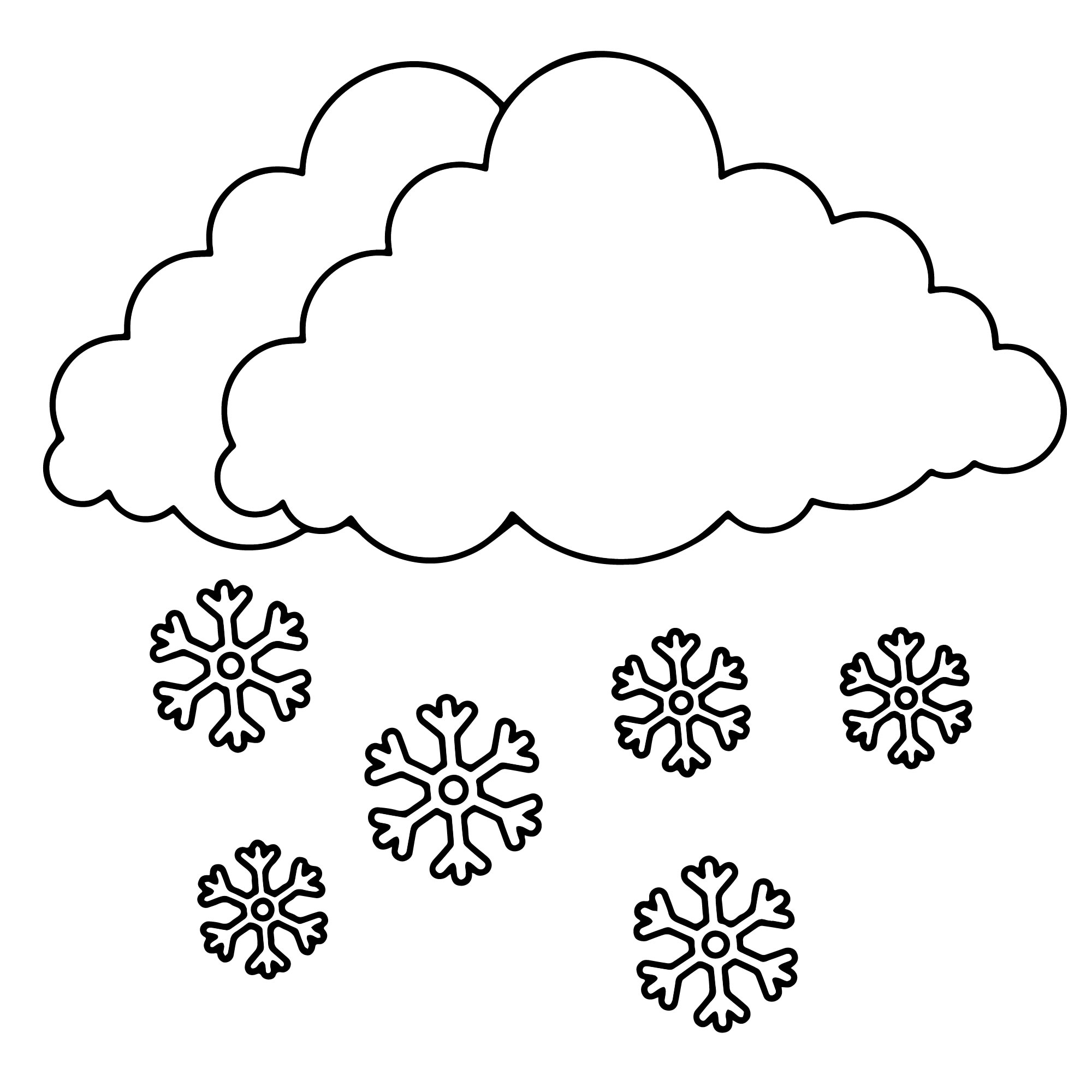 Падающий снег раскраска для детей