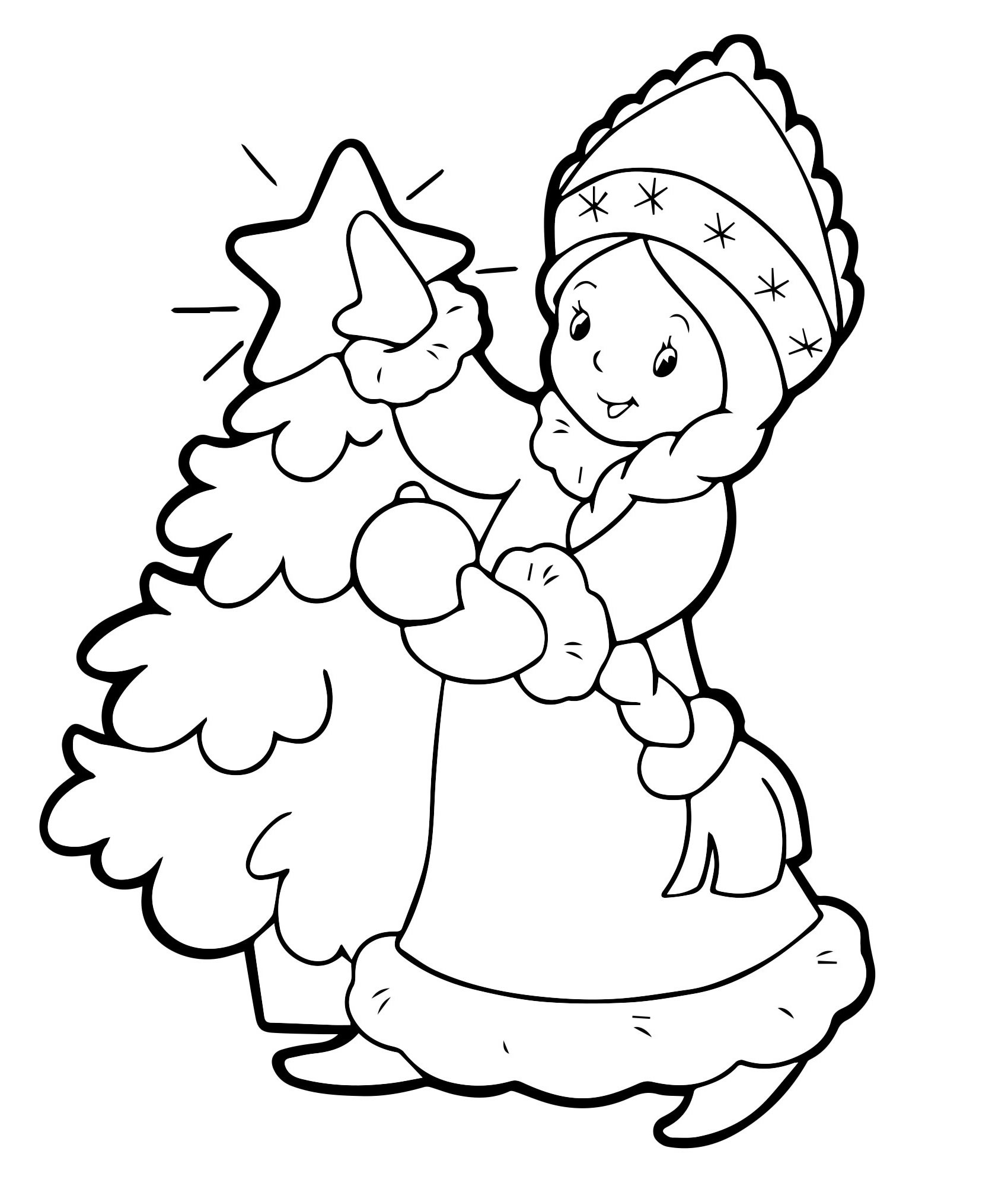 Иллюстрация к сказке снегурочка раскраска (49 фото)