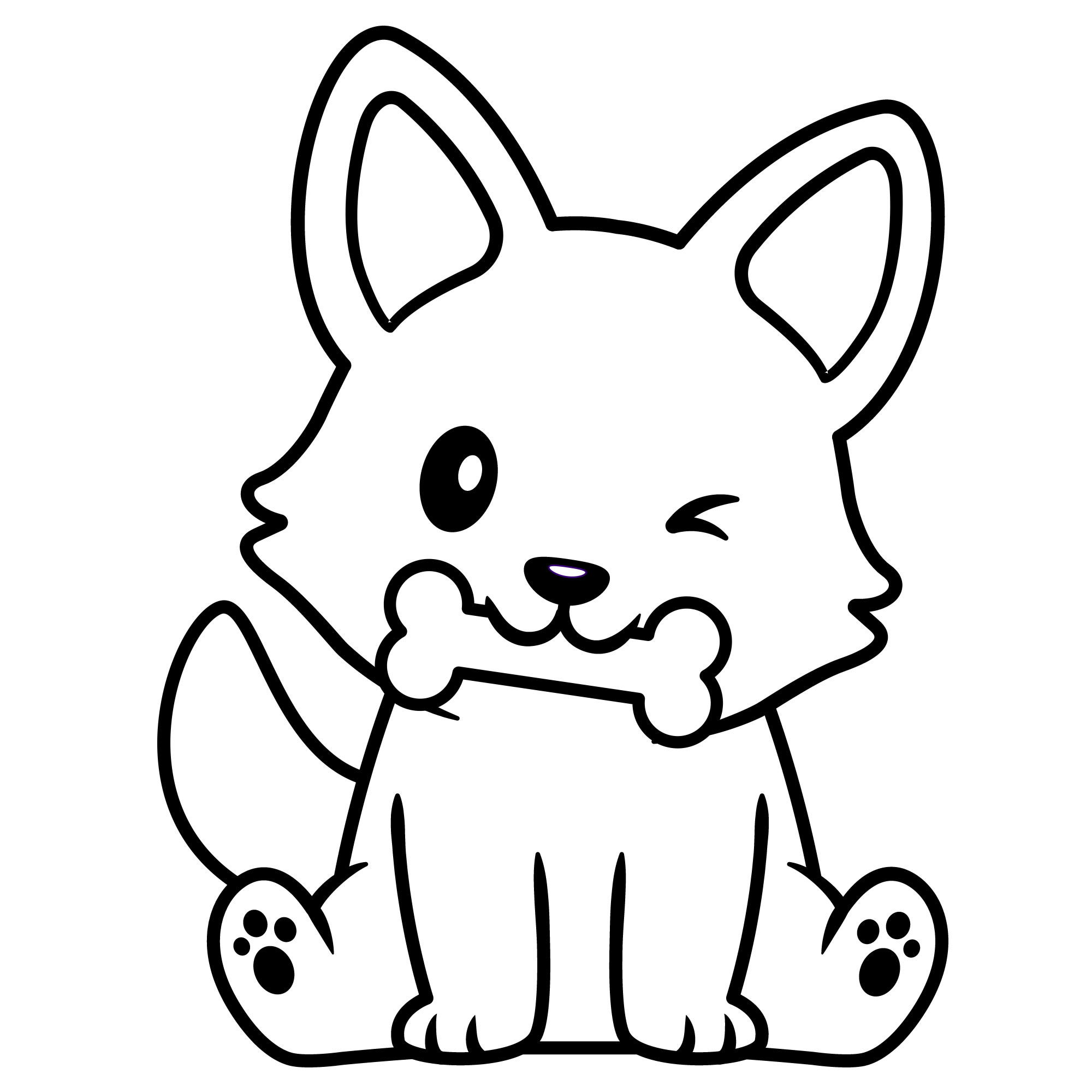 Набор для рисования Холст раскраска кот и щенок