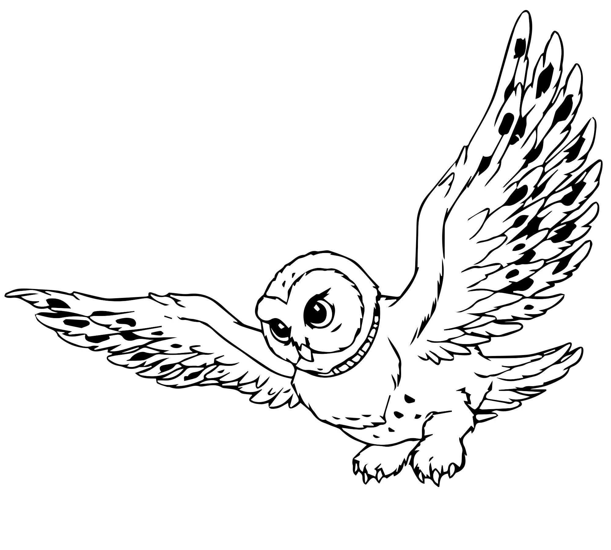 Круглый рисунок сова с узором