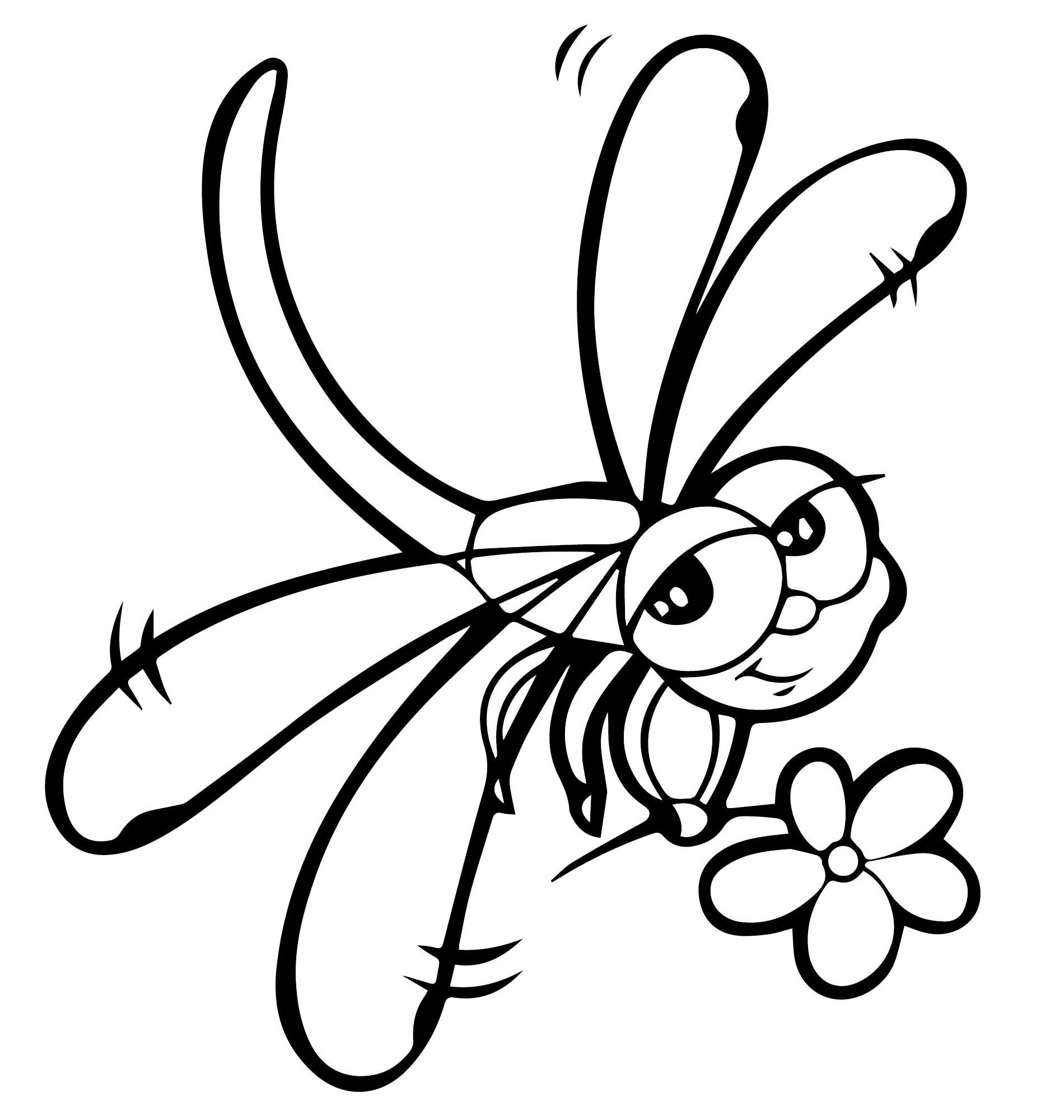 Рисунок стрекоза и муравей раскраска