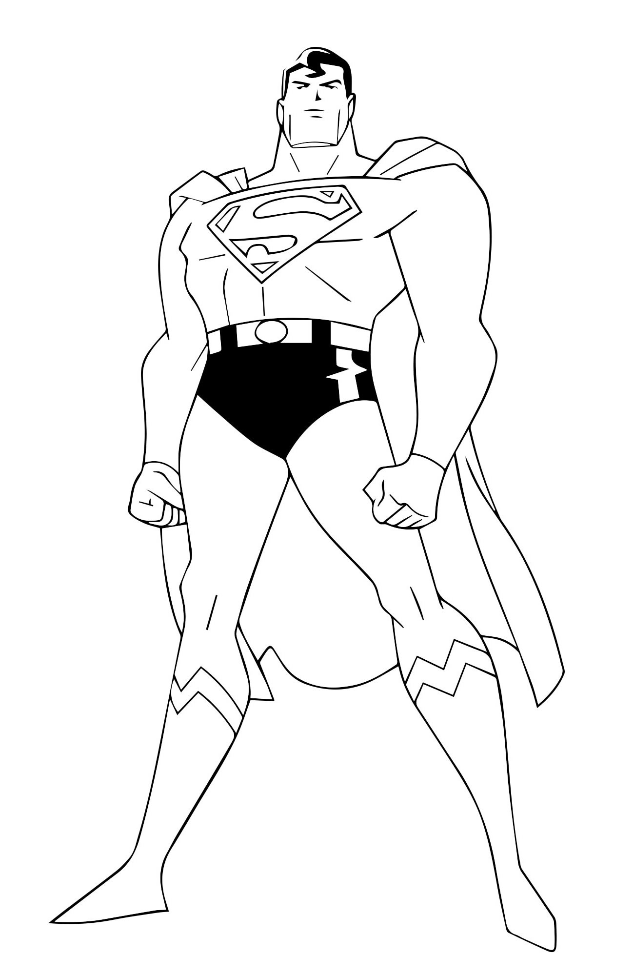 Герой Супермен раскраска для детей