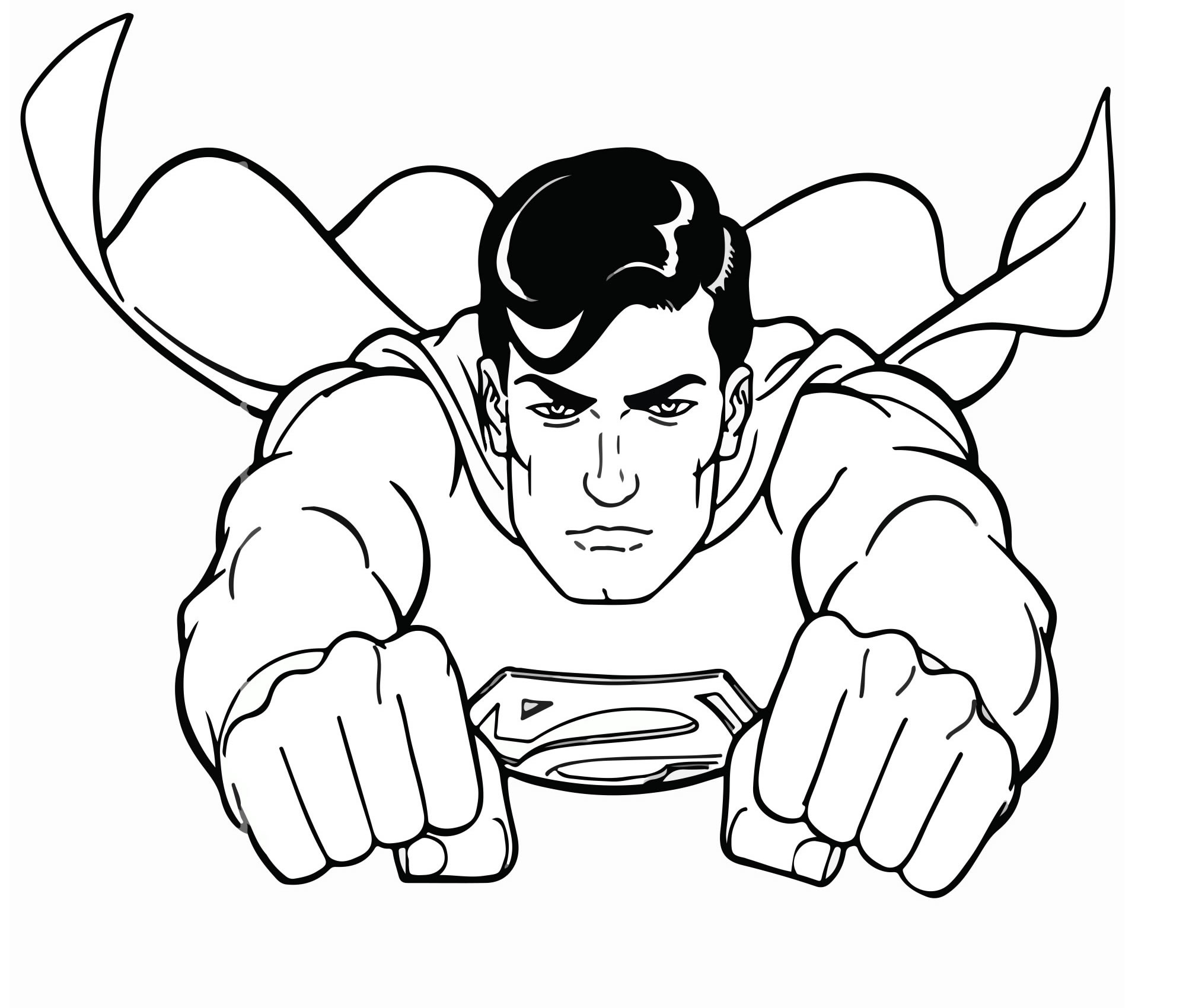Рисование раскраски Супермен