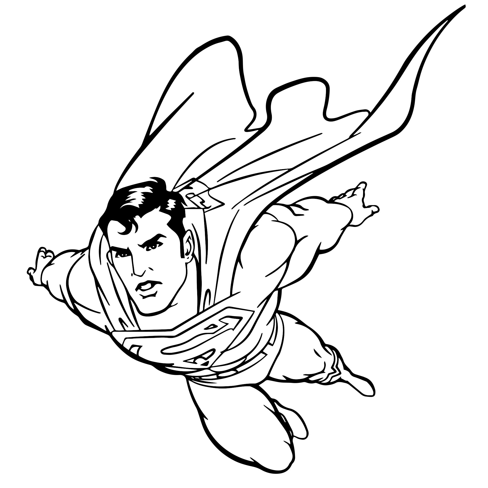 Летающий Супермен раскраска для детей