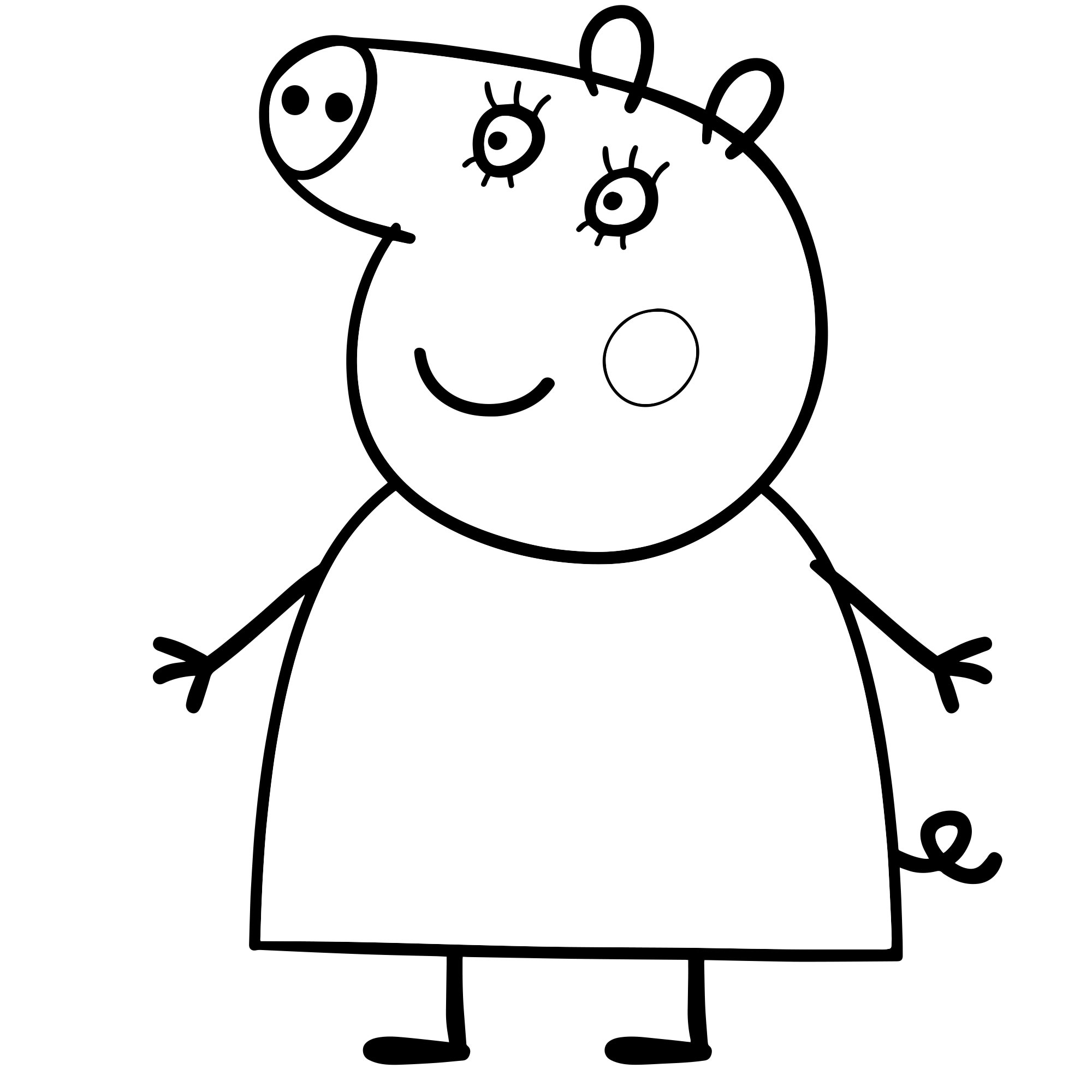 Свинка Пеппа/Рисунок для детей/Мультик раскраска Свинка Пеппа