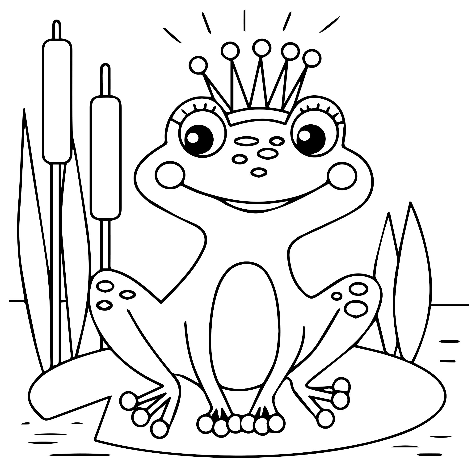 Принцесса лягушка раскраска для детей