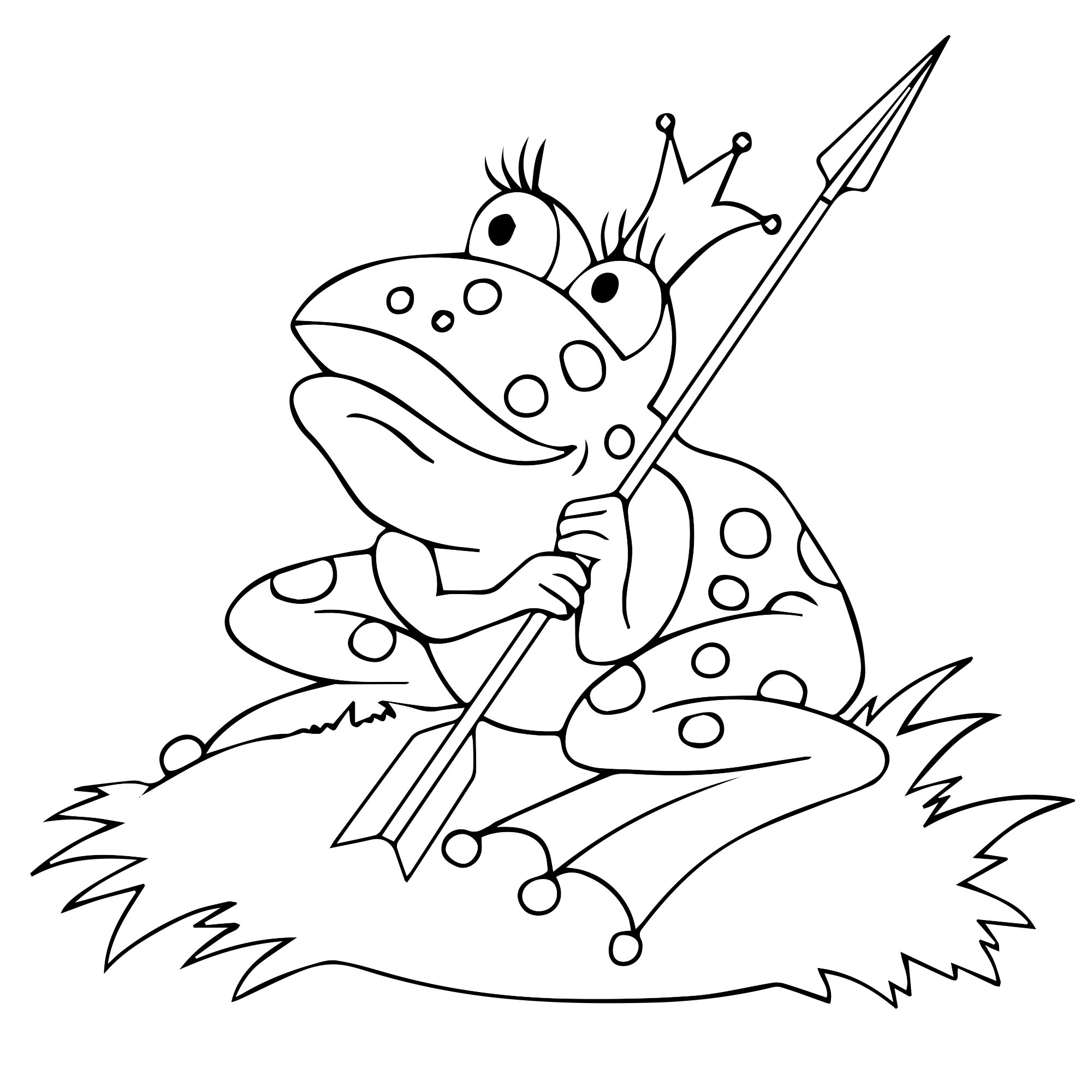Раскраска по сказке Царевна лягушка для детей