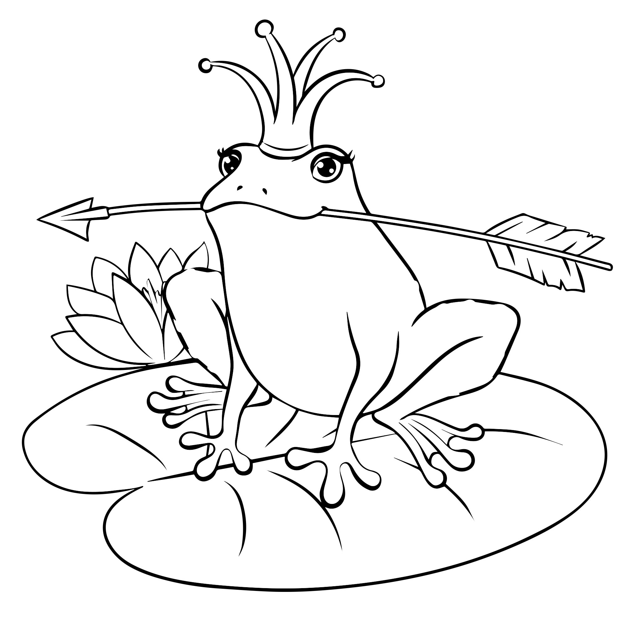 Скачать или распечатать раскраски из сказки Царевна-лягушка для детей