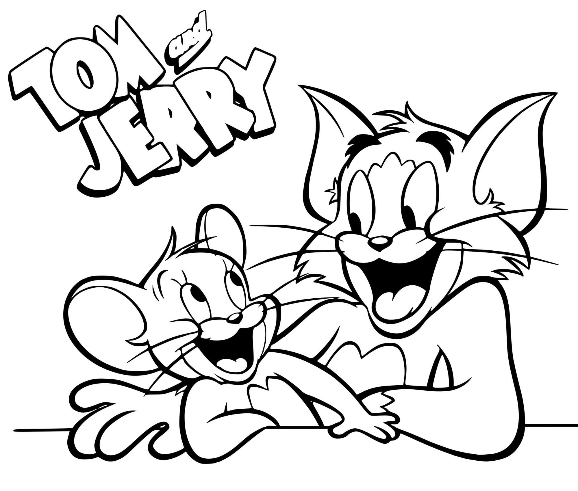Мультфильм Том и Джерри раскраска для детей
