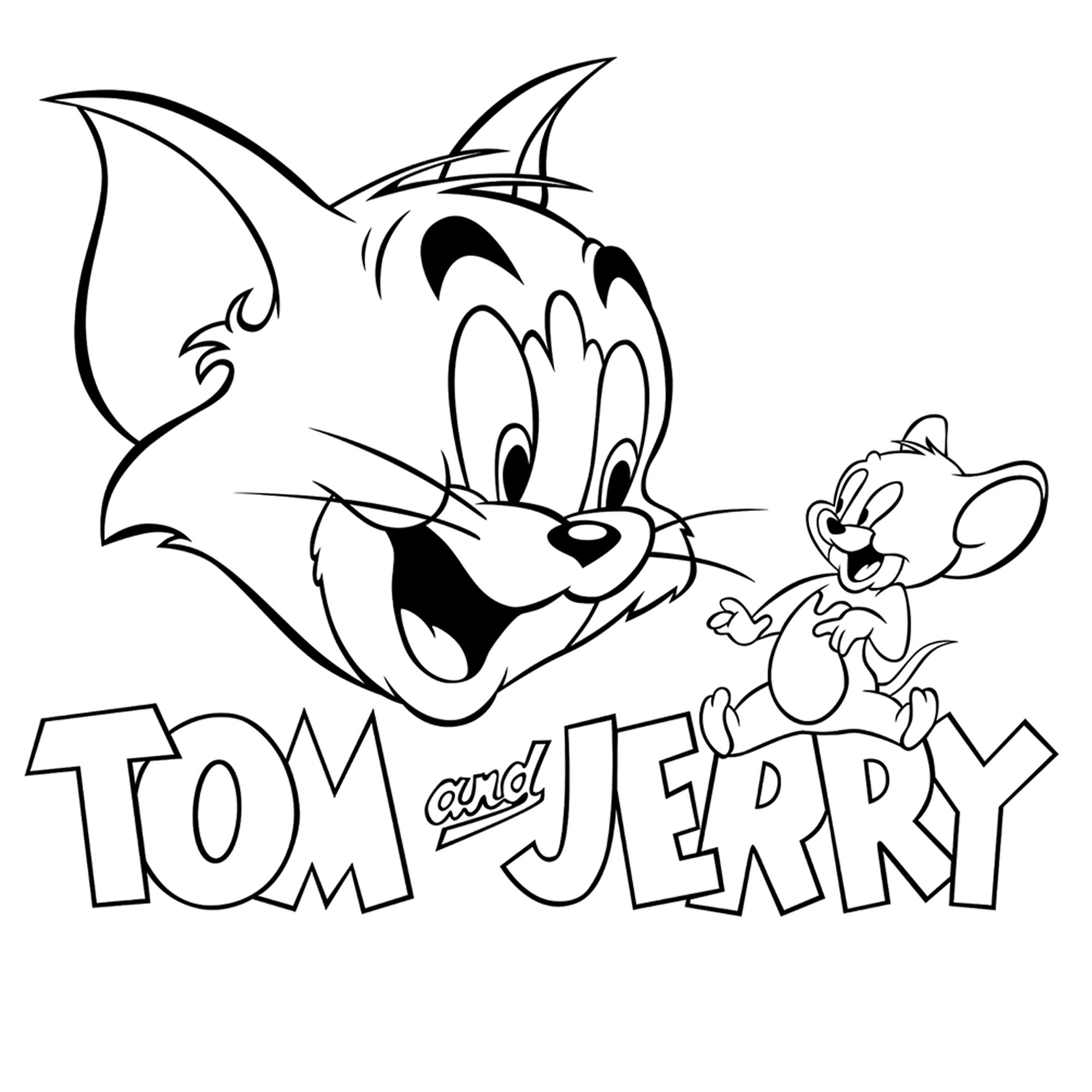 Раскраски Том и Джери