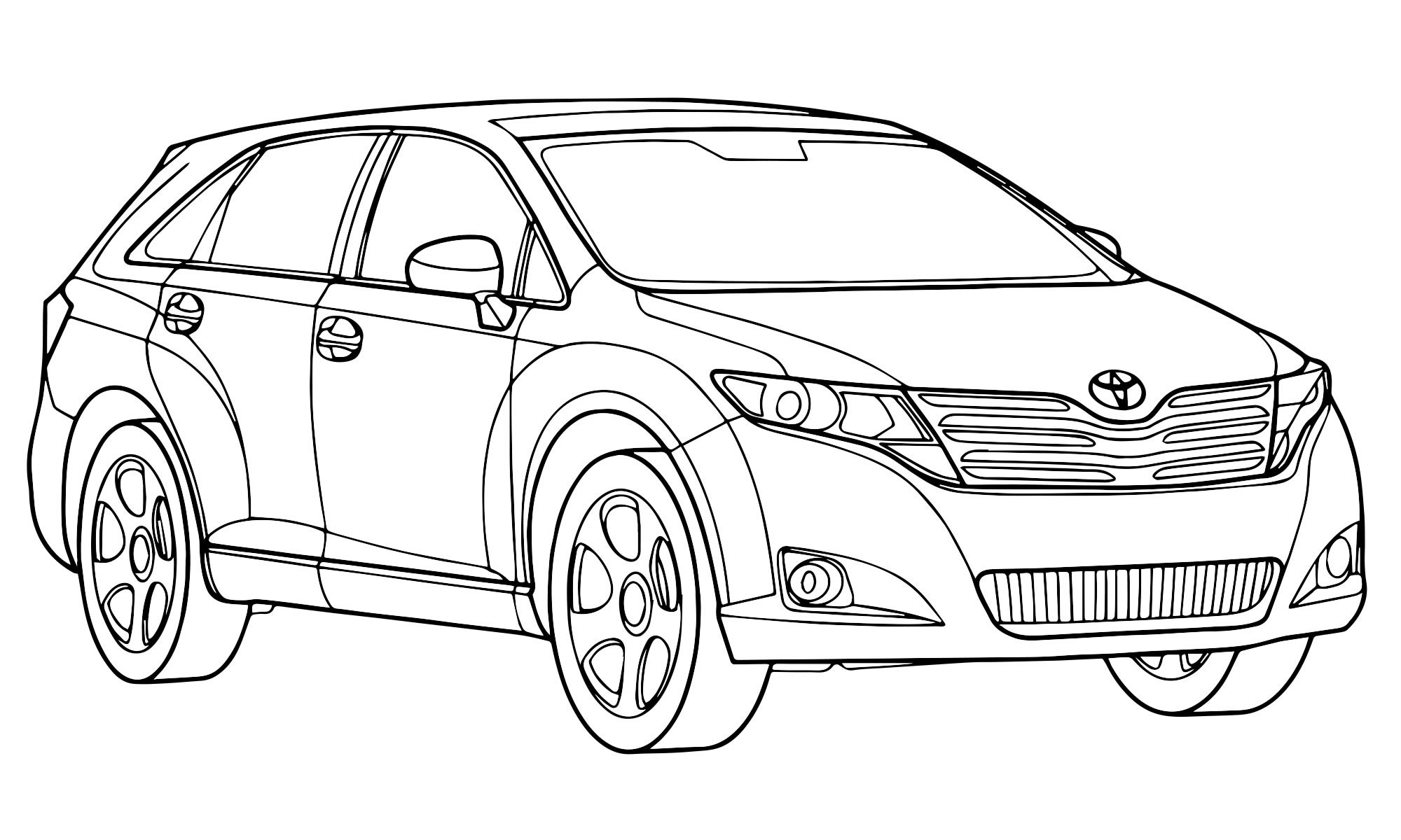 Рисунок рав. Тойота Королла Филдер раскраска. Toyota Venza. Тойота хайлендер раскраска. Тойота Королла спереди вектор.