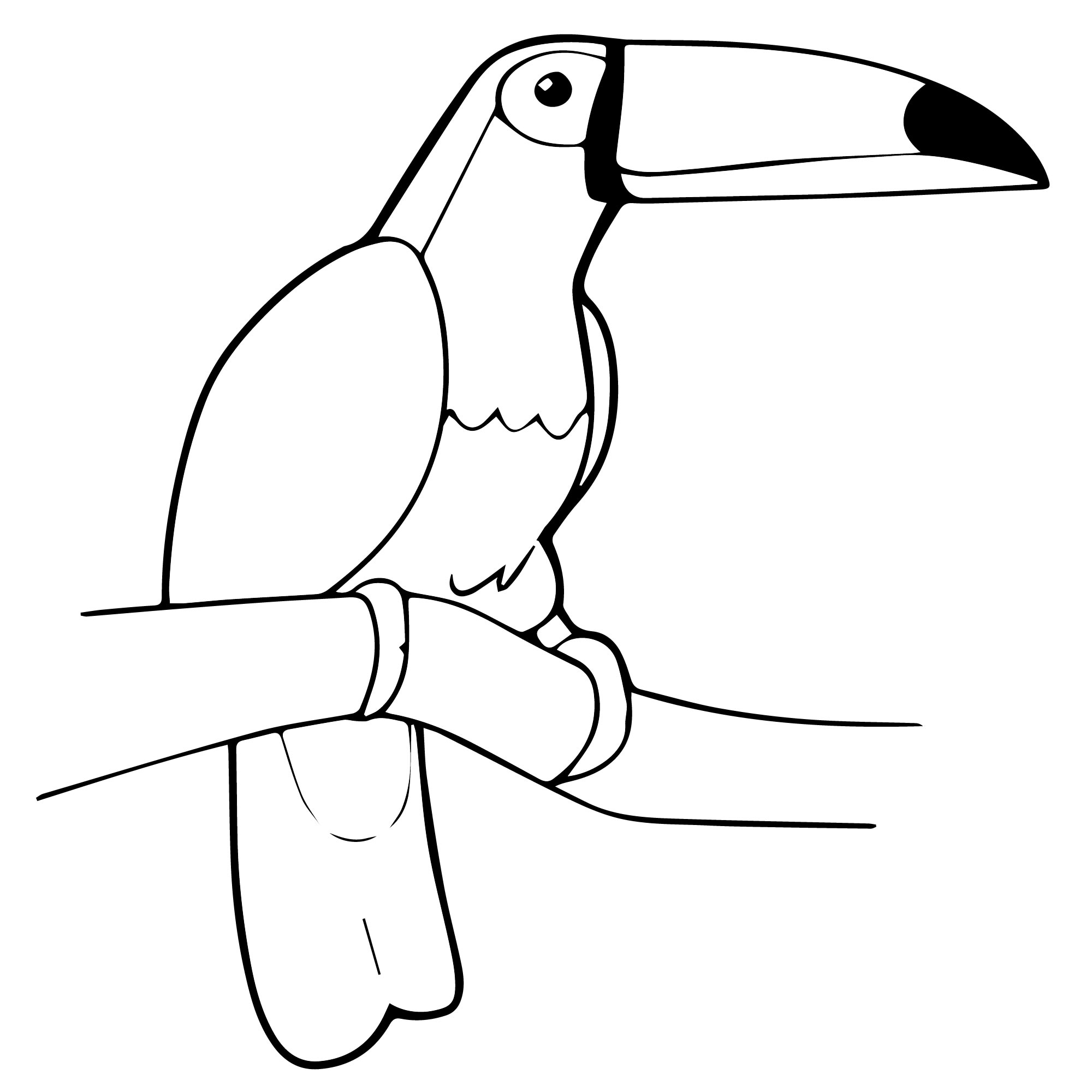 Экзотическая птица раскраска для детей