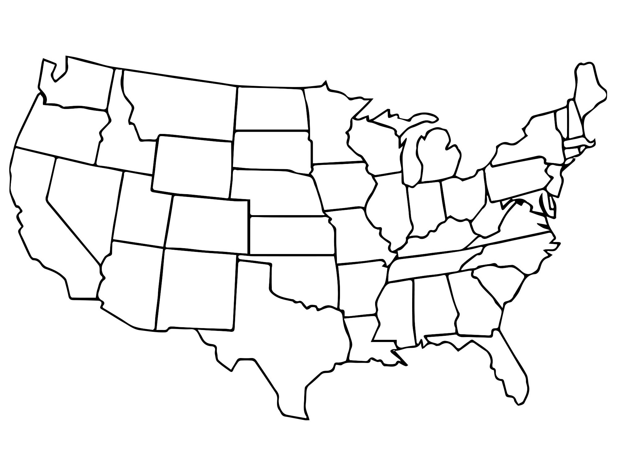 Раскраска Флаг США на карте