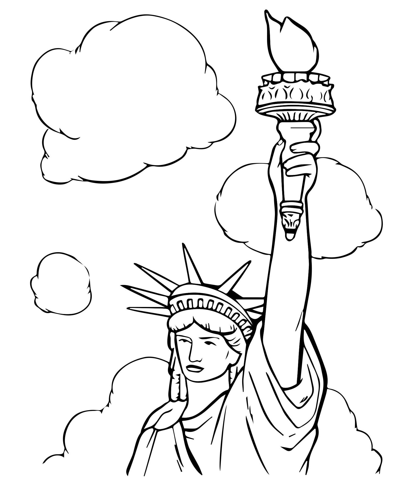 Детский рисунок статуя свободы