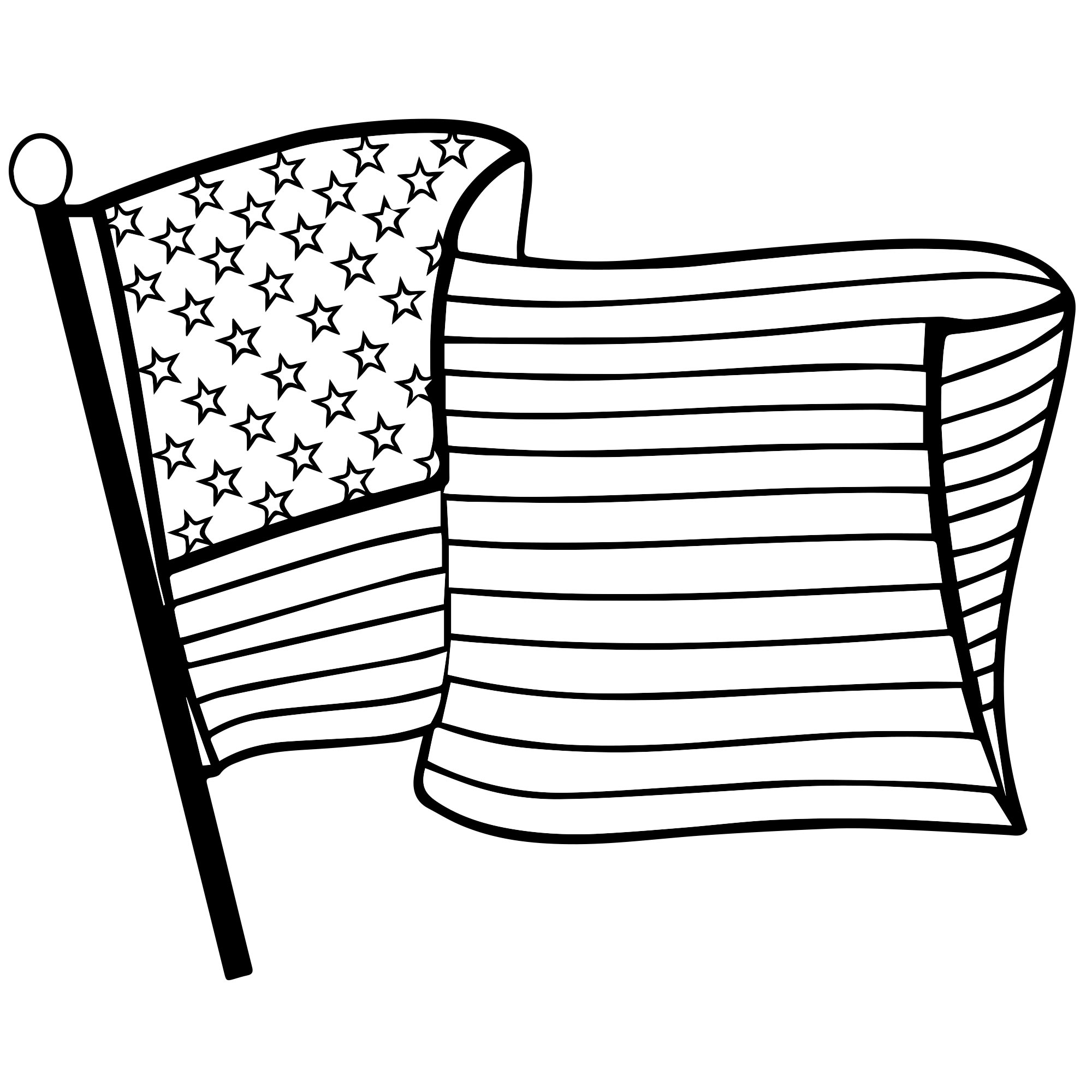 Флаг США раскраска для детей