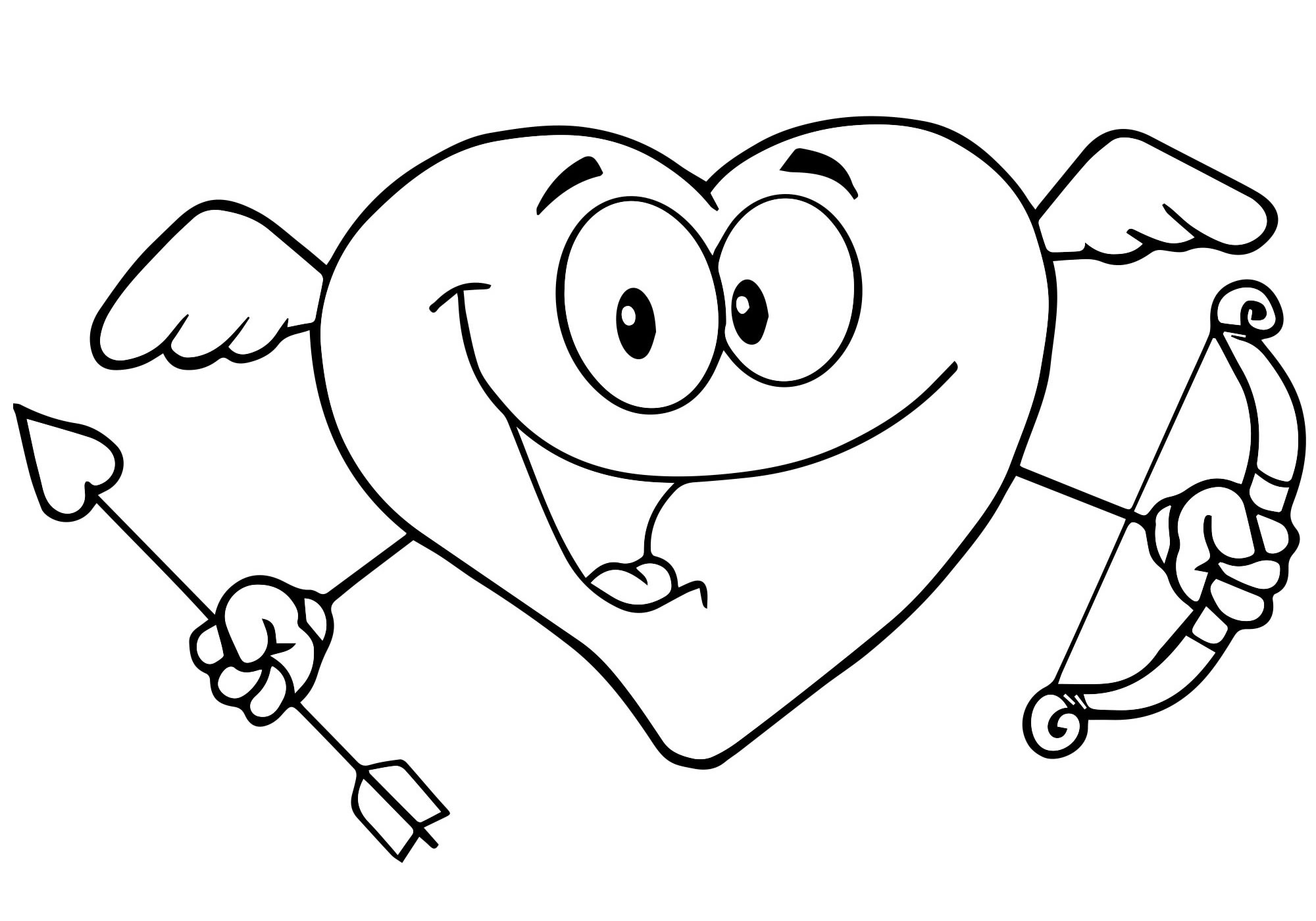 Валентинка сердечко раскраска для детей