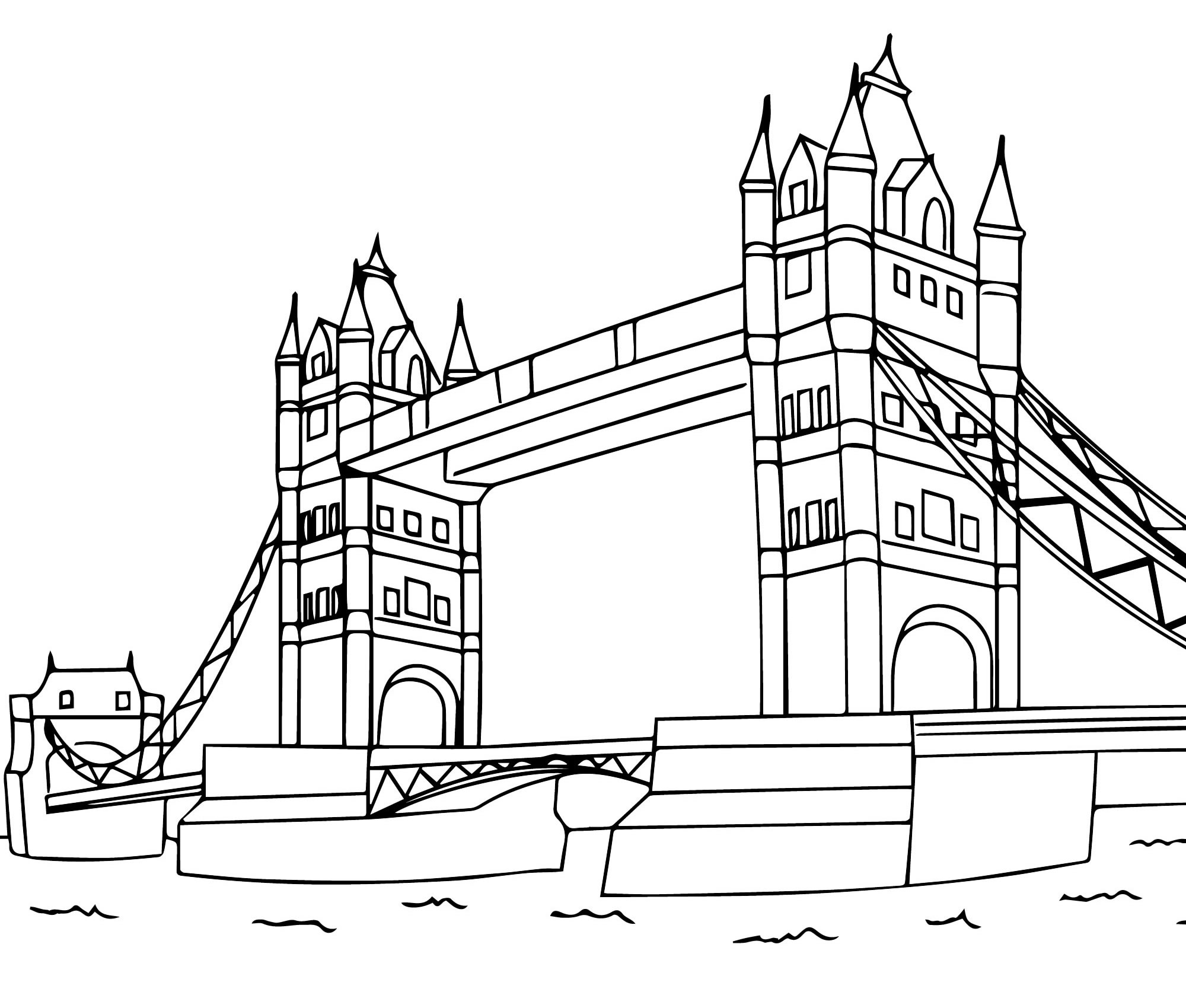 Лондонский мост раскраска для детей