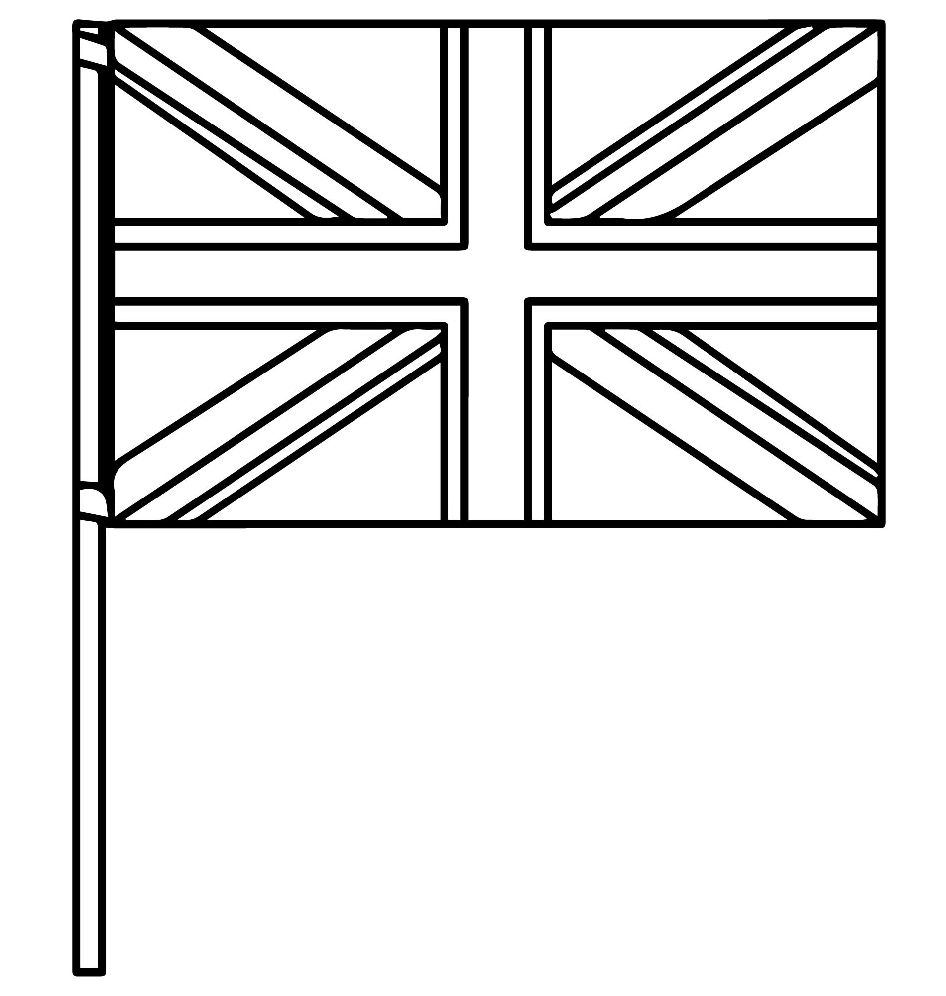 Флаг Великобритании раскраска для детей