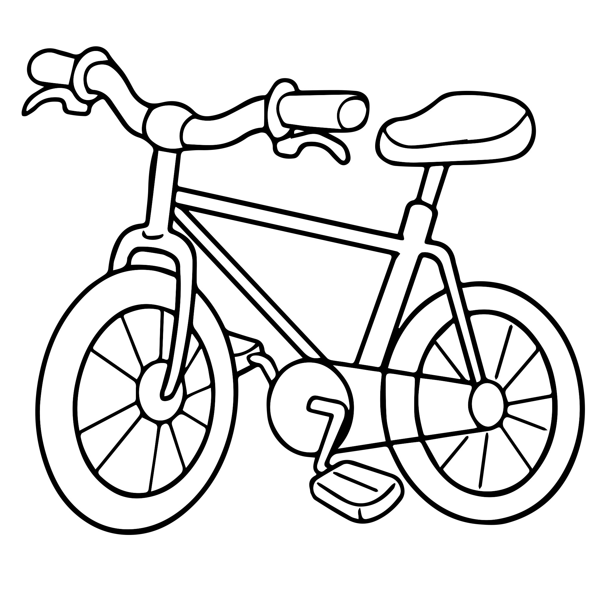 Велосипед для детей — раскраска для детей. Распечатать бесплатно.