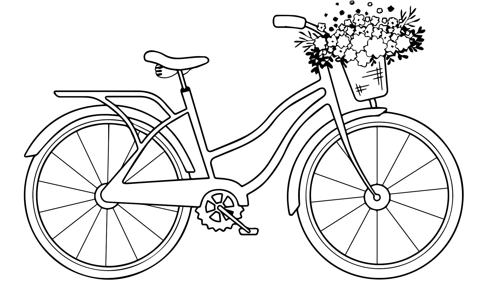 Раскраска Маленький велосипед - распечатать бесплатно