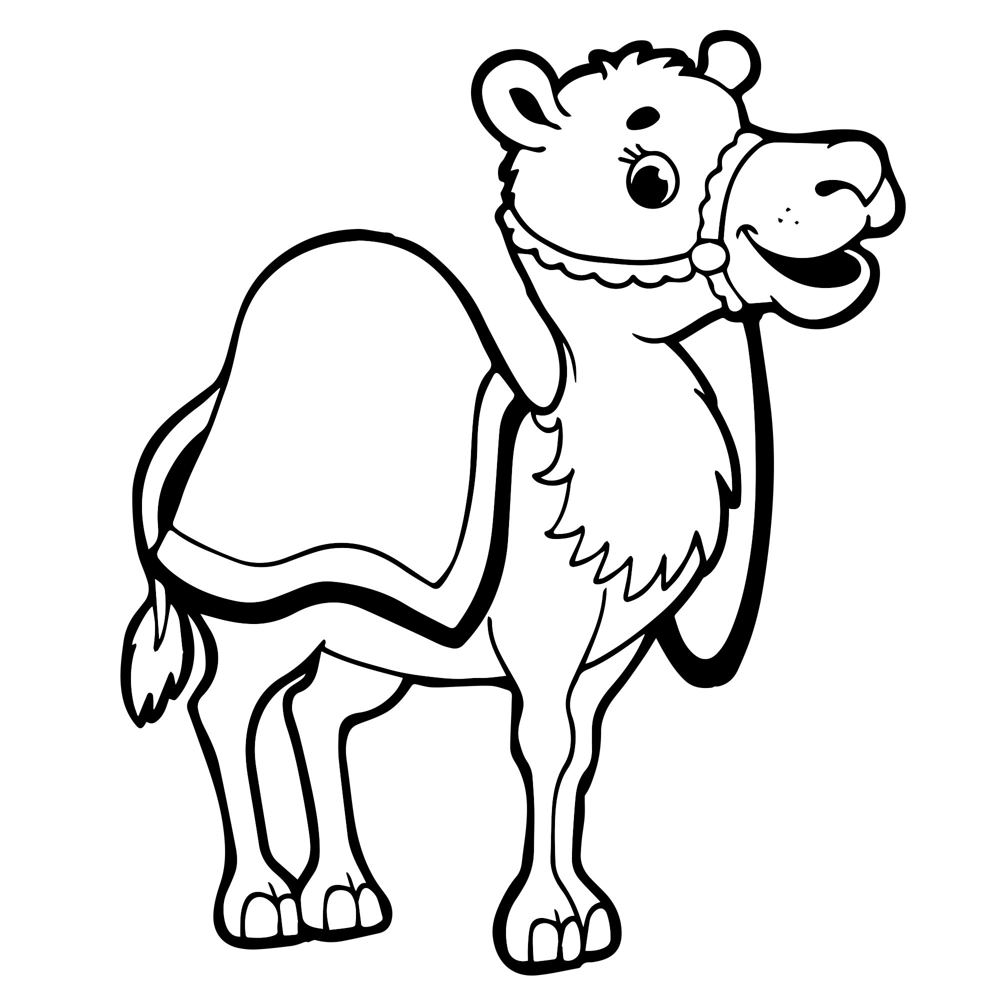 Маленький верблюд раскраска для детей