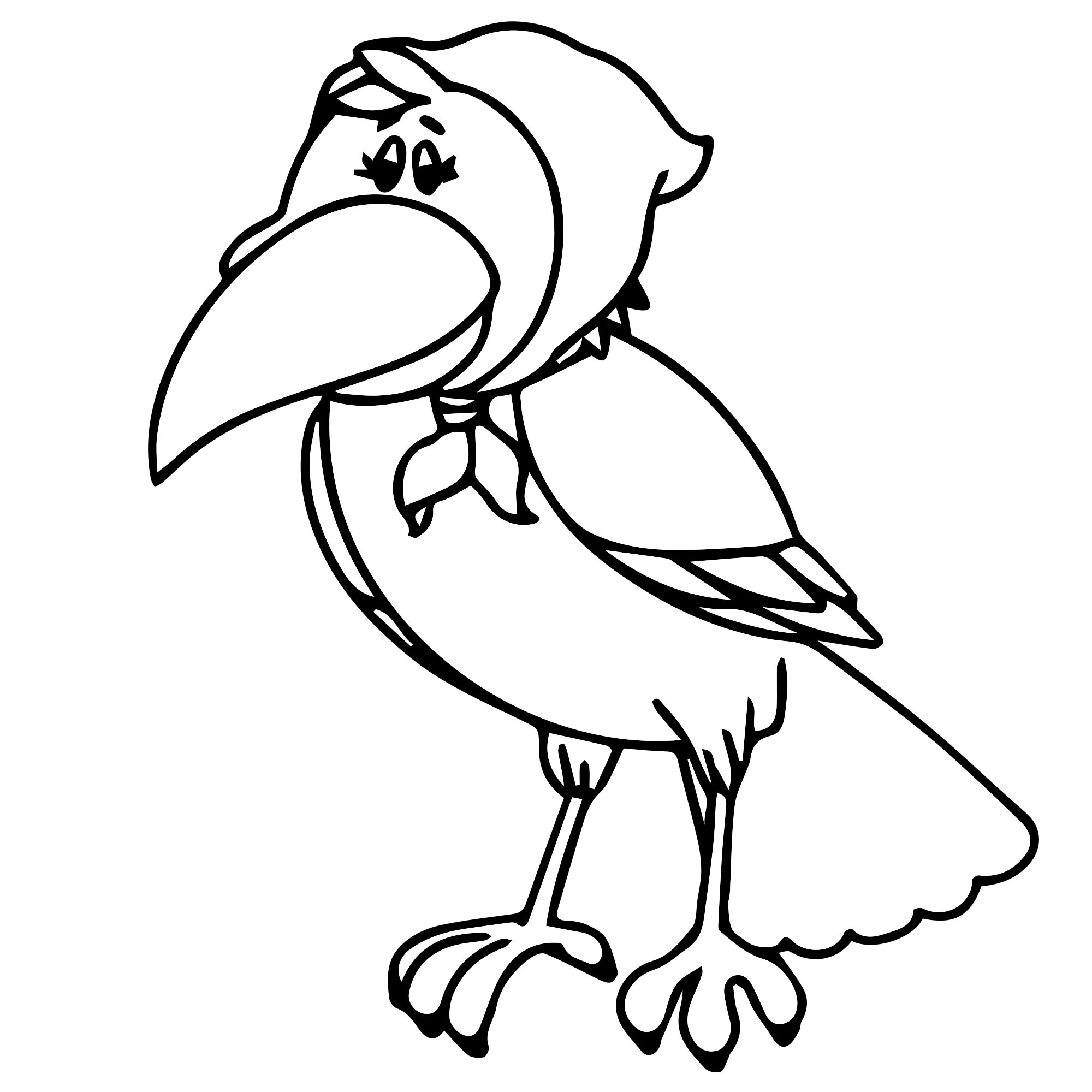Раскраска умная ворона