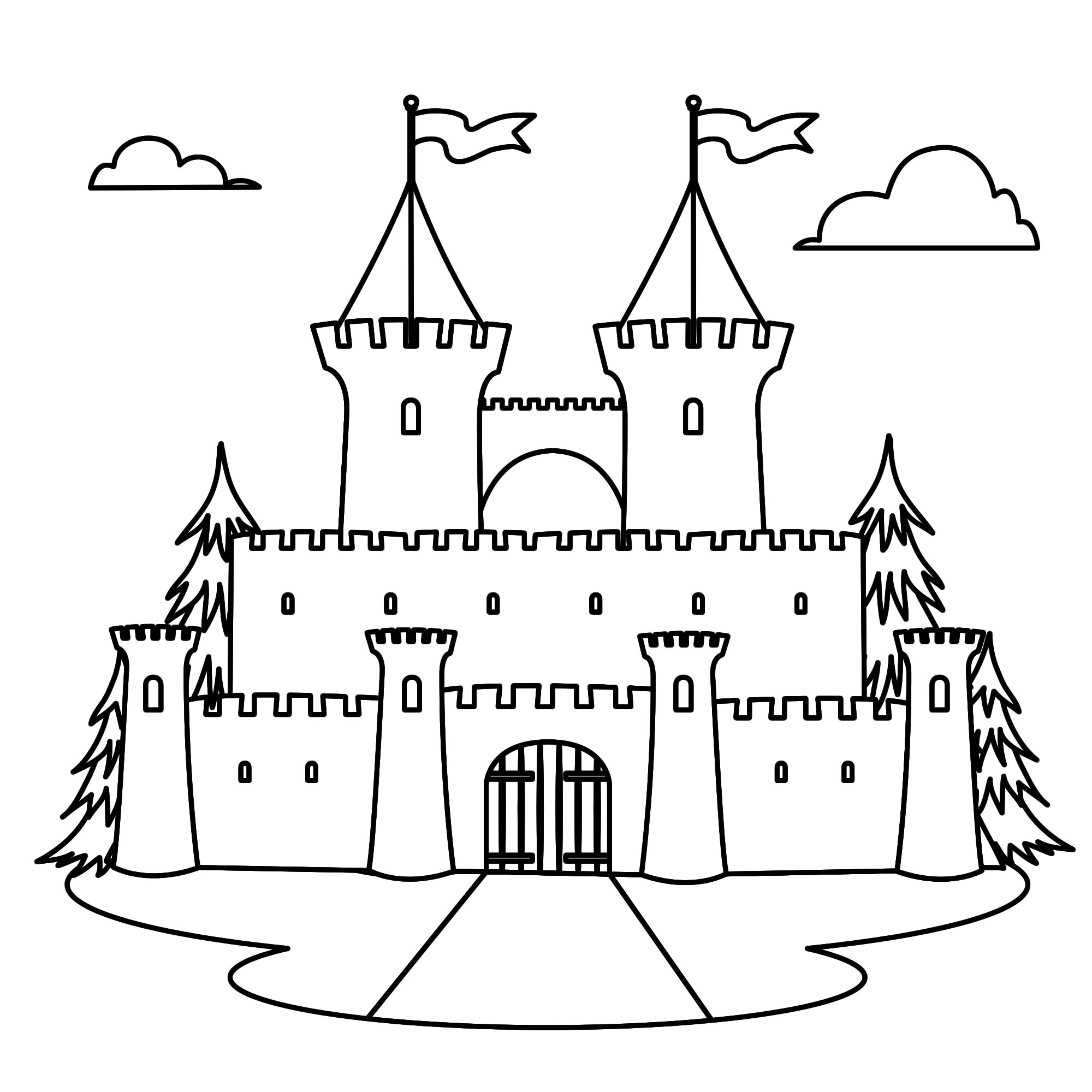 Изображения по запросу Раскраска замок