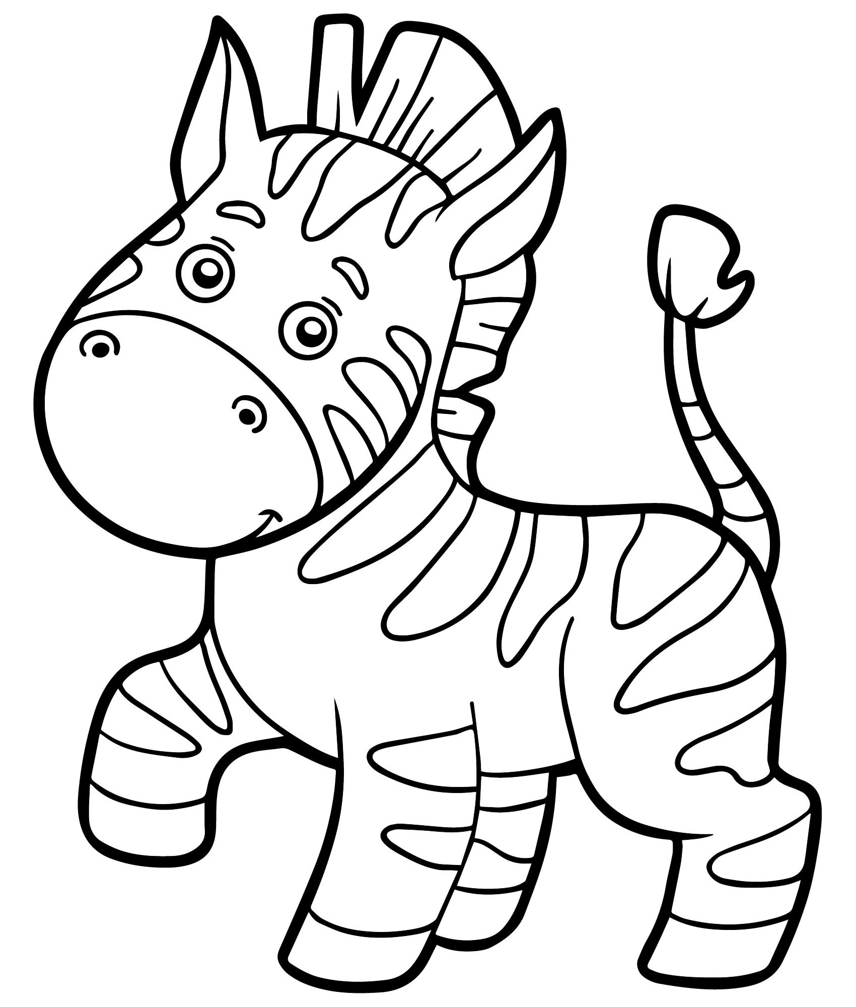 Зебра из мультика раскраска для детей