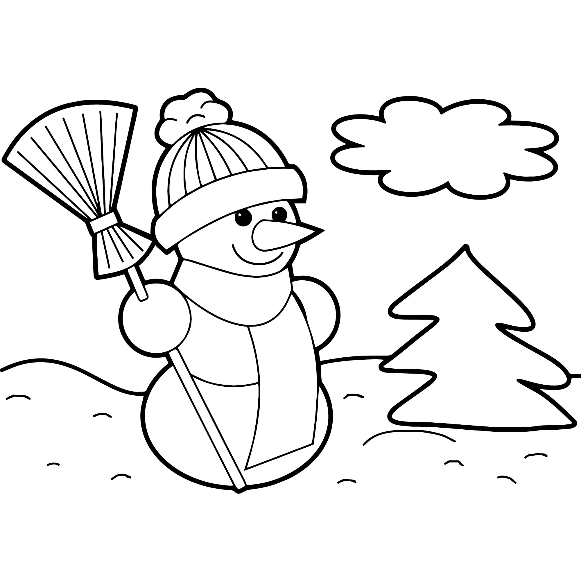 Раскраска Снеговик | Раскраски для самых-самых маленьких ( года)