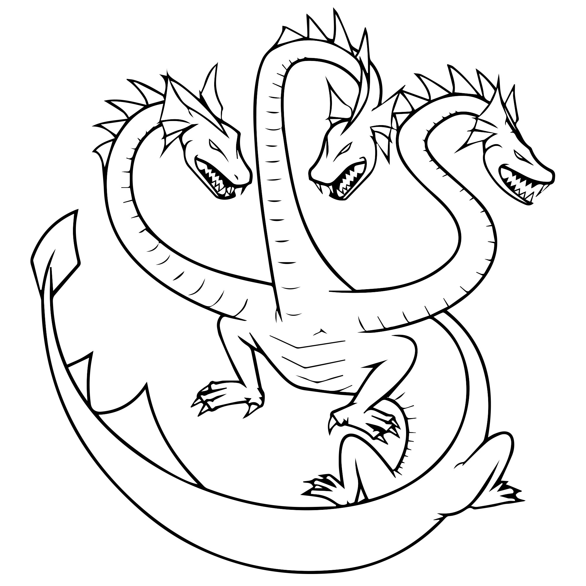 Змей Горыныч раскраска для детей