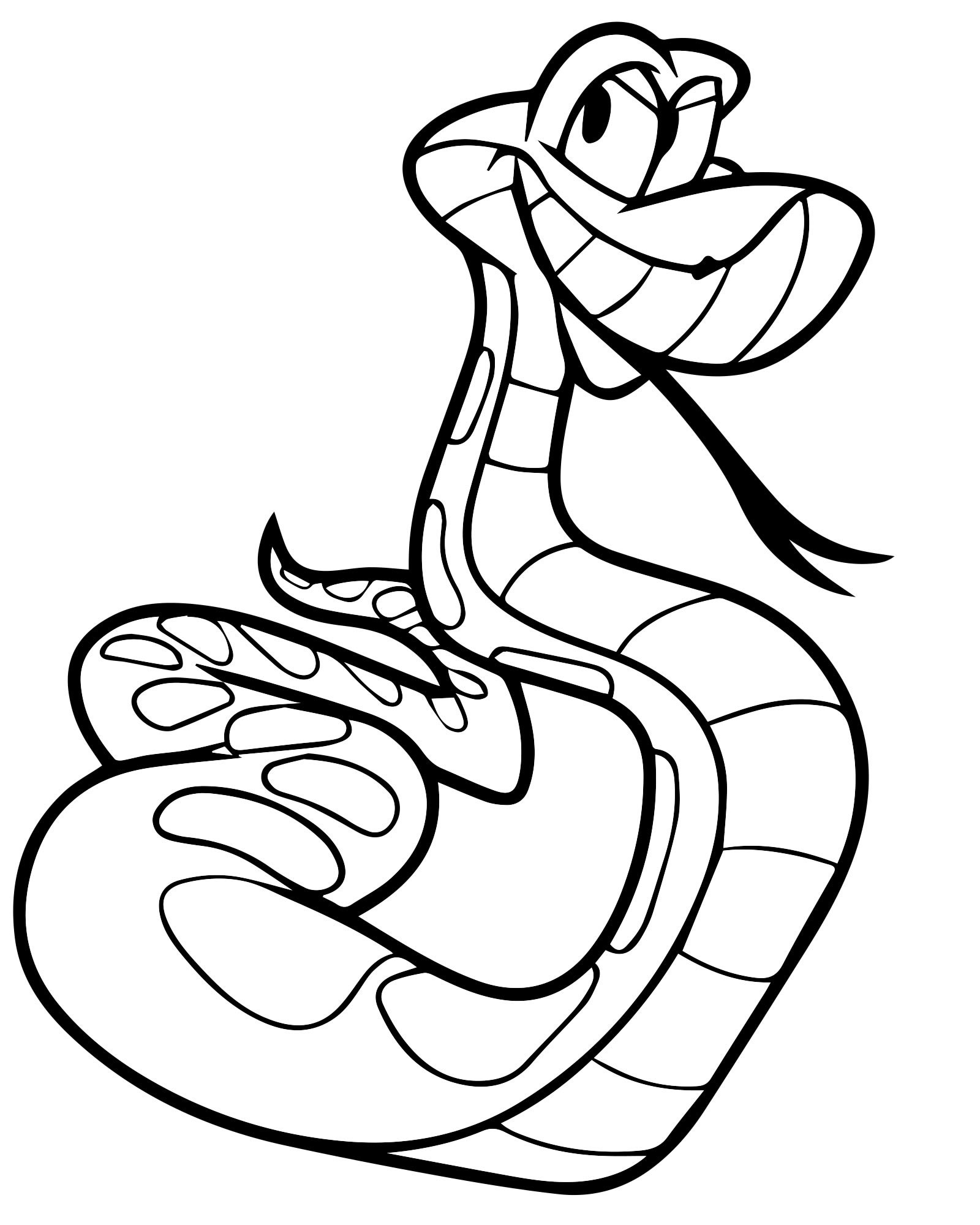 Коварный змей раскраска для детей