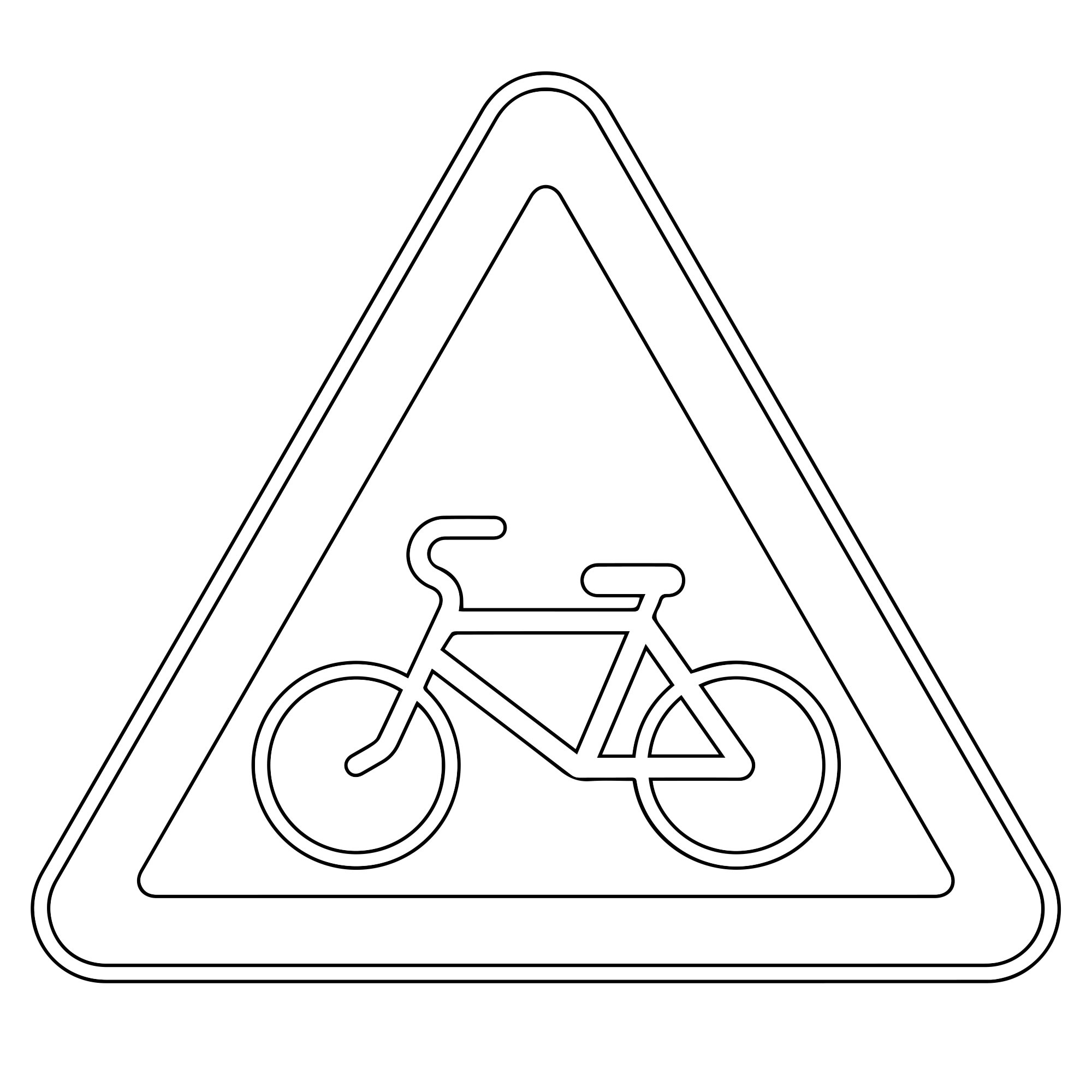 Знаки дорожного движения пересечение с велосипедной дорожкой