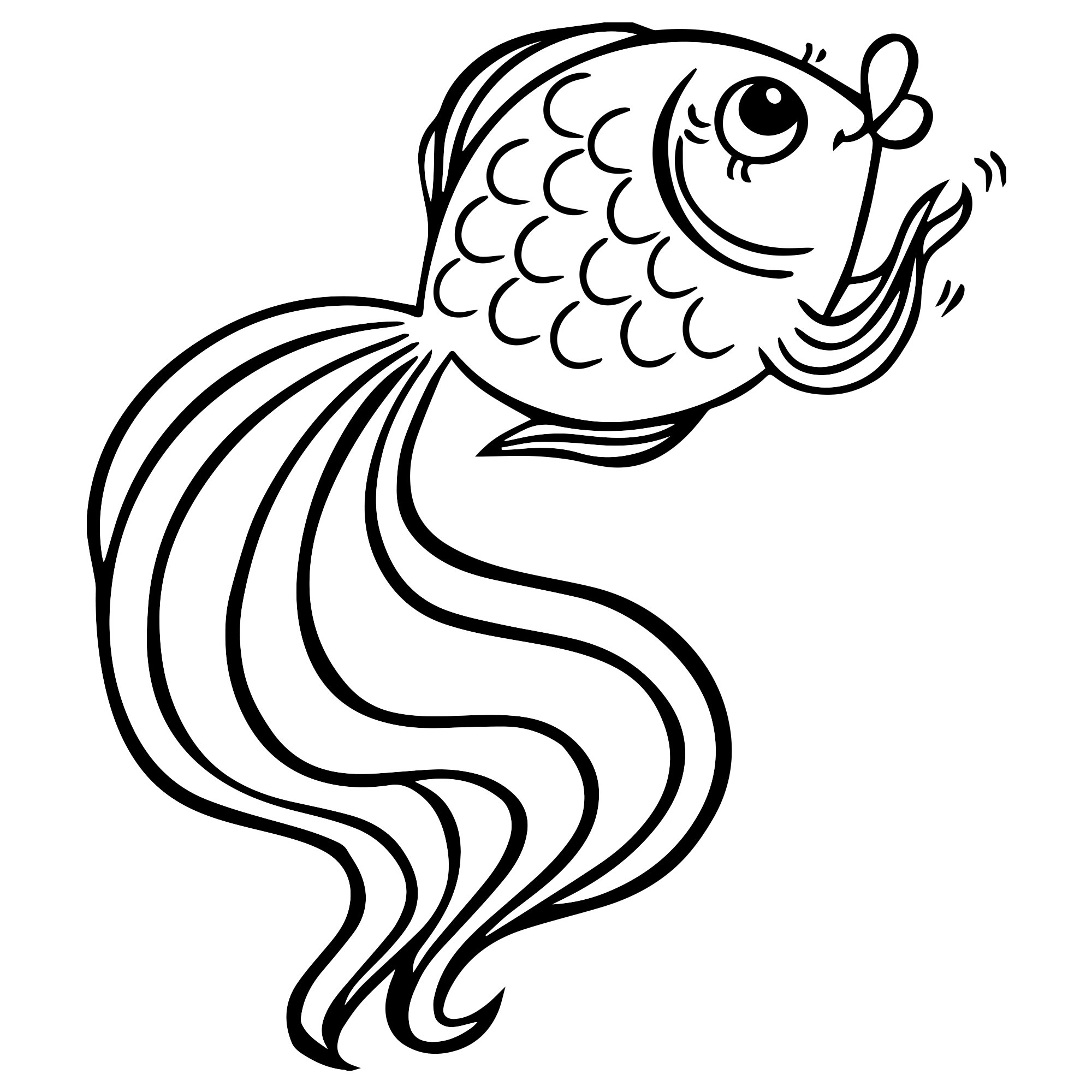 Раскраски золотая рыбка