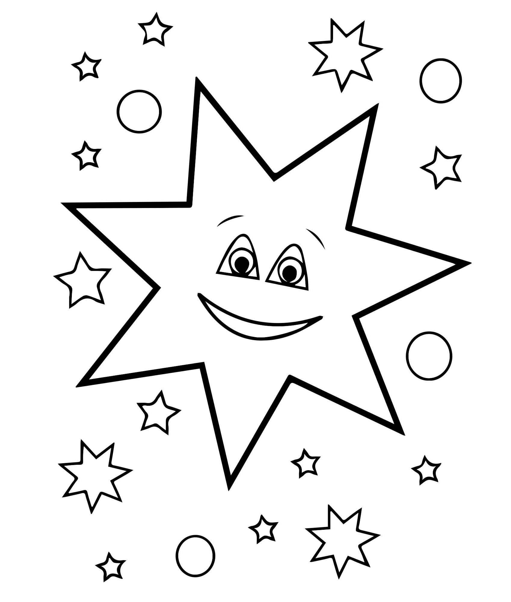 Падающая звезда раскраска для детей