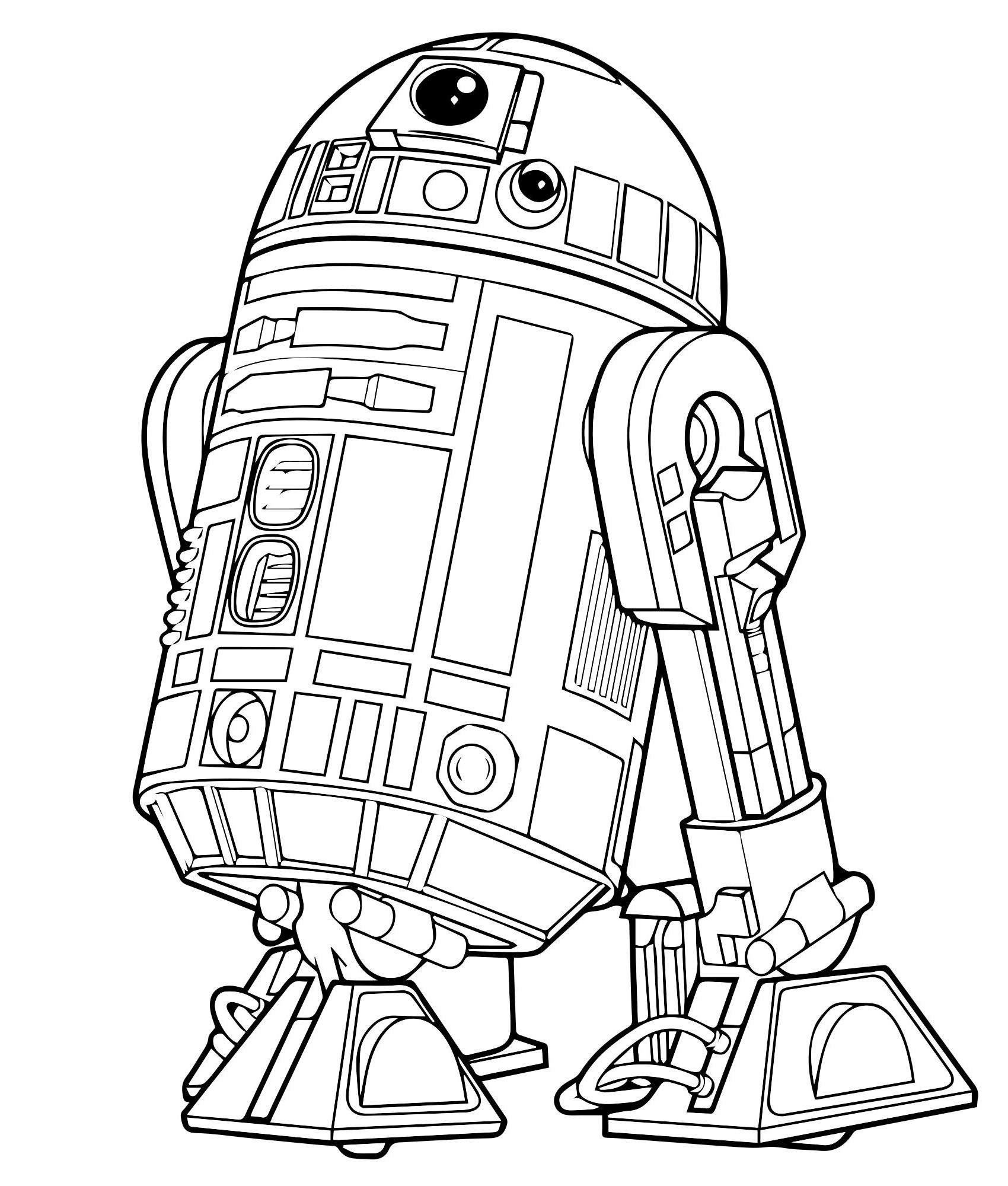 Дроид R2-D2 раскраска для детей